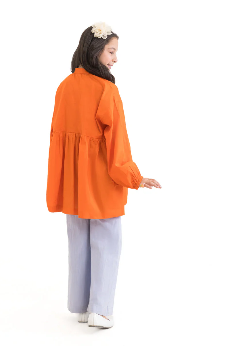 Orange-Cambric-1 Piece (GP1PSBW25BG9O23) J(156) - Image 2