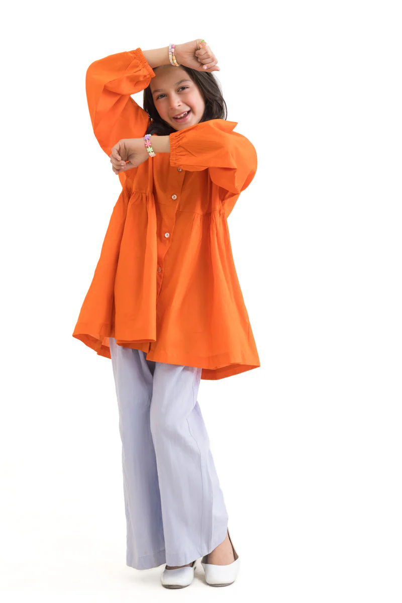 Orange-Cambric-1 Piece (GP1PSBW25BG9O23) J(156) - Image 3