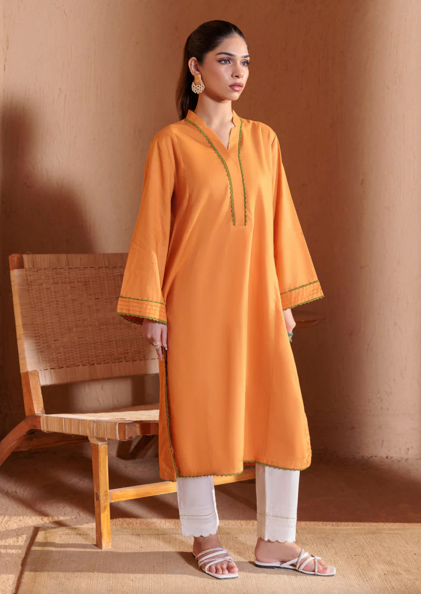 Orange-Cambric-1 Piece (WPS25DE1013) J(121) - Image 2