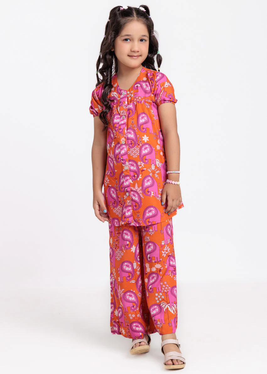 Orange-Viscose-2 Piece (GPSTPBS25BG8S2) J(159)