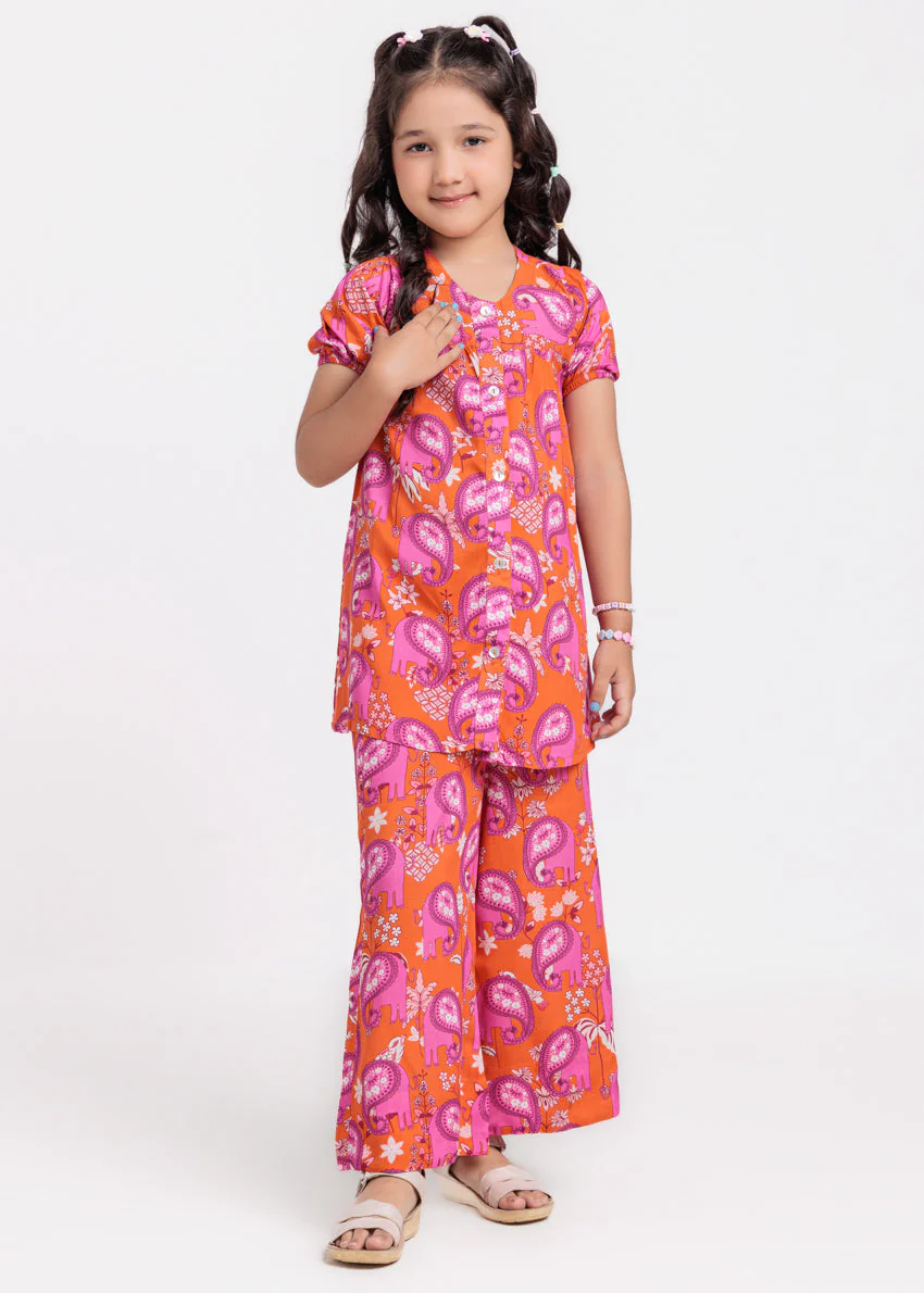 Orange-Viscose-2 Piece (GPSTPBS25BG8S2) J(159) - Image 3