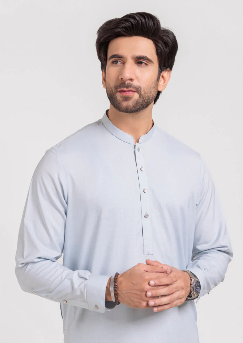 P-Blue-Blended-Kurta Shalwar - (MPS25KSE2063) Y-F-17 J(8) - Image 3