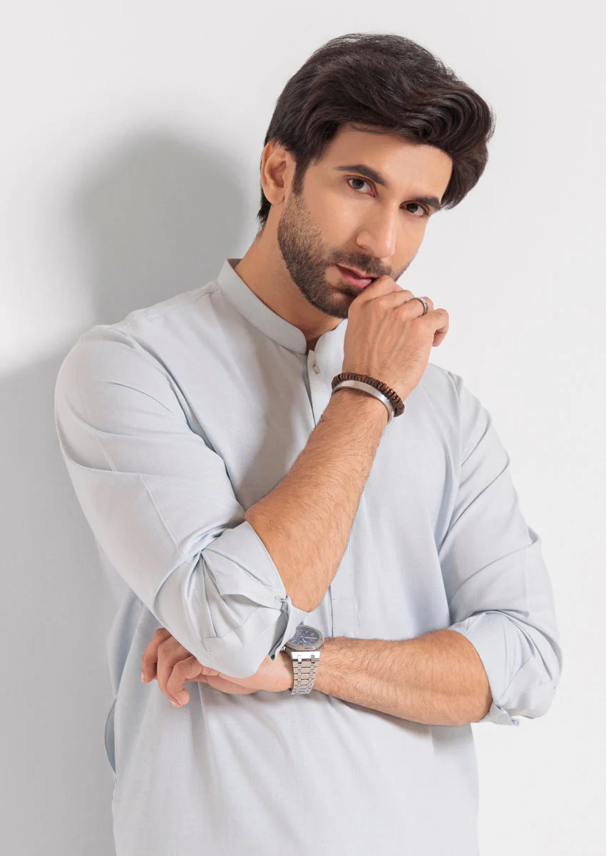 P-Blue-Blended-Kurta Shalwar - (MPS25KSE2063) Y-F-17 J(8) - Image 5