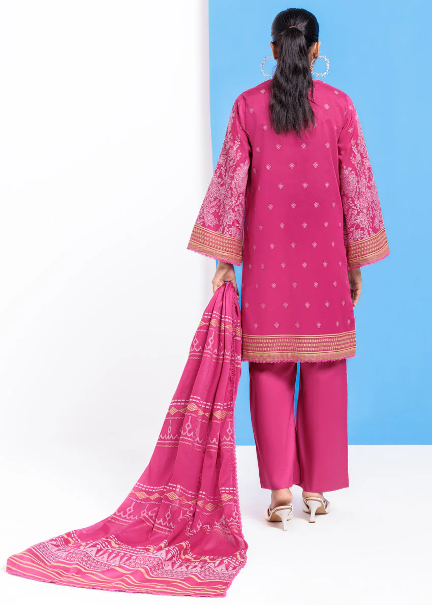 Pink-Jacquard-3 Piece (WPS25JD3064) J(115) - Image 2