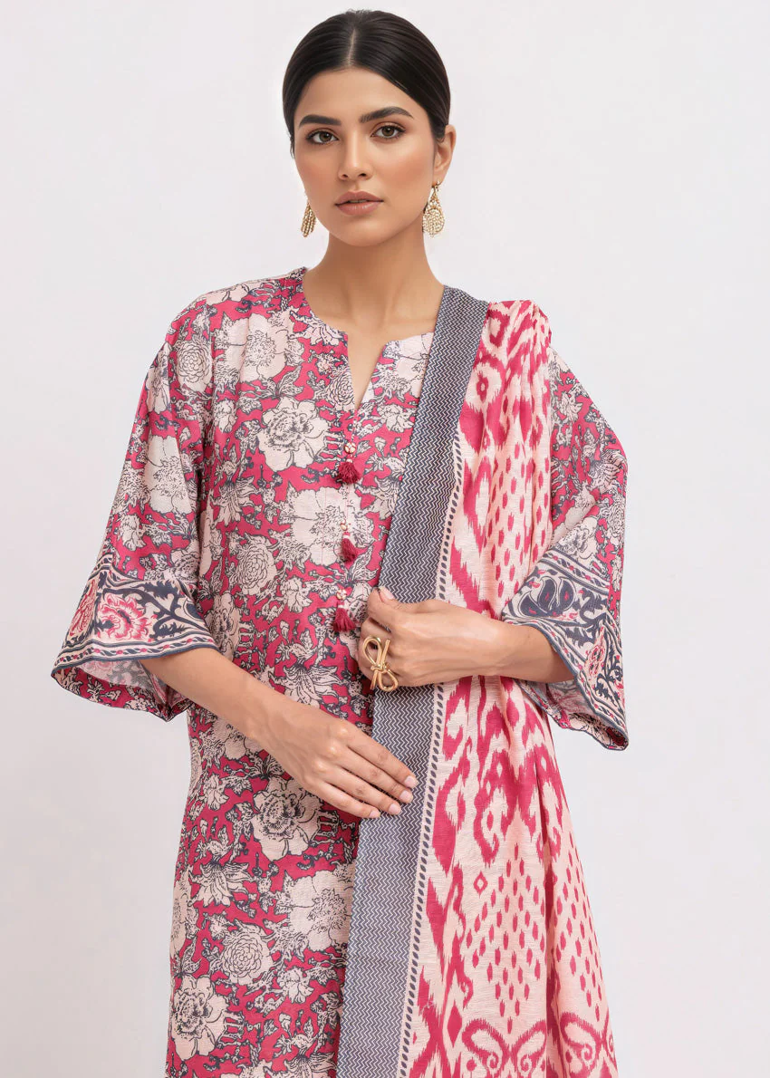 Pink-Khaddar-3 Piece (WP3PPBW25B10N2) - Image 4