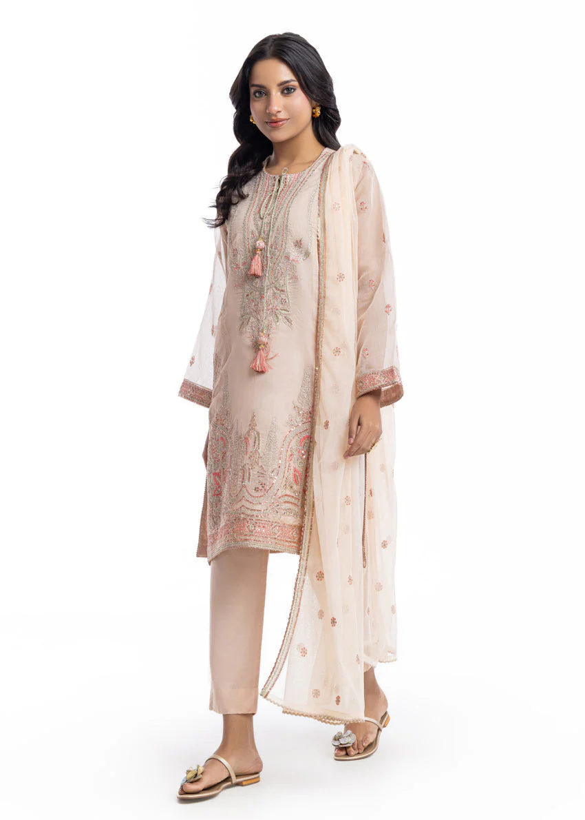 Pink-Textured Net -3 Piece (WPS25FE3059) (Y-136 133)