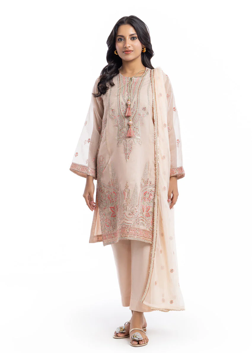 Pink-Textured Net -3 Piece (WPS25FE3059) (Y-136 133) - Image 3