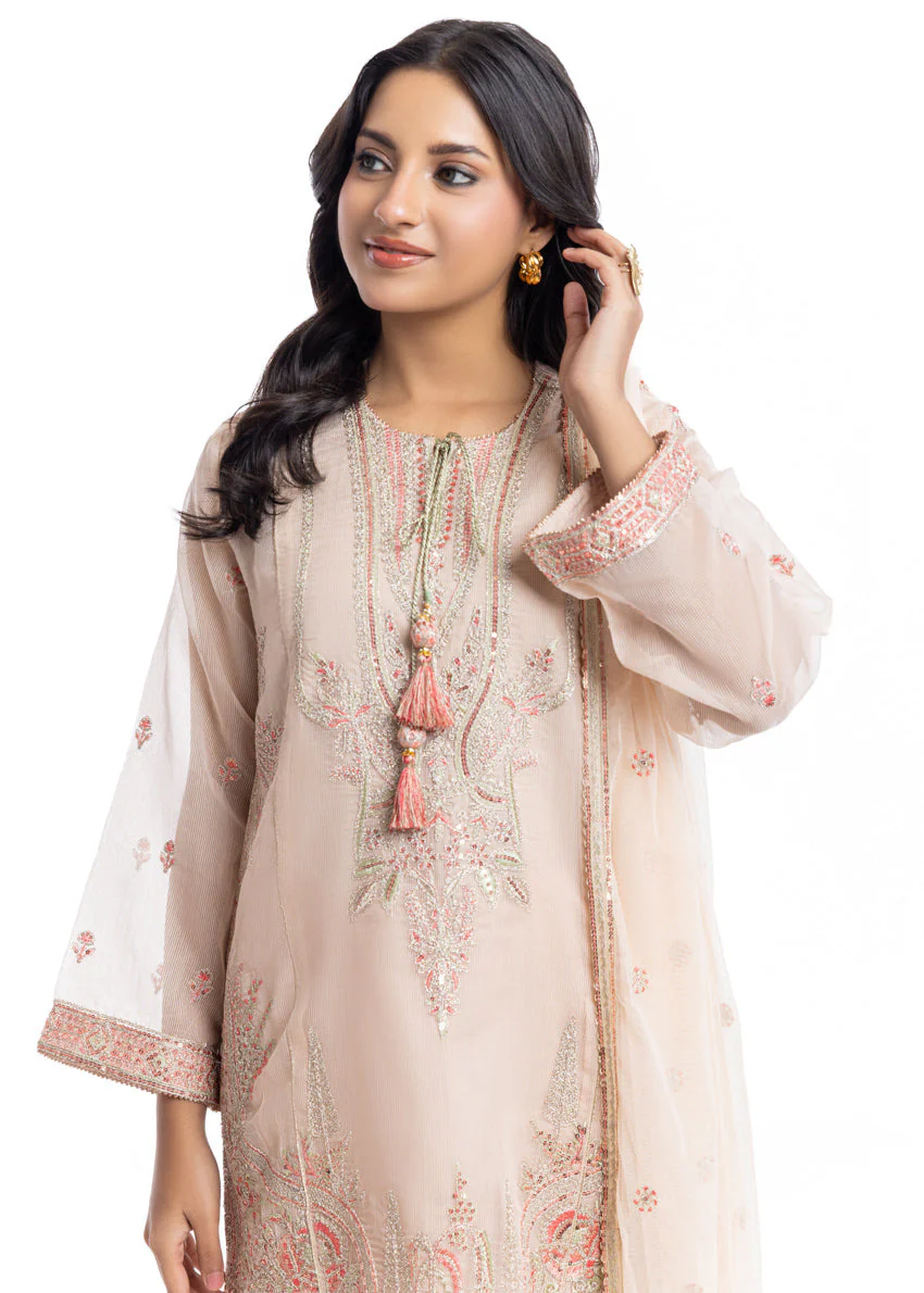 Pink-Textured Net -3 Piece (WPS25FE3059) (Y-136 133) - Image 4