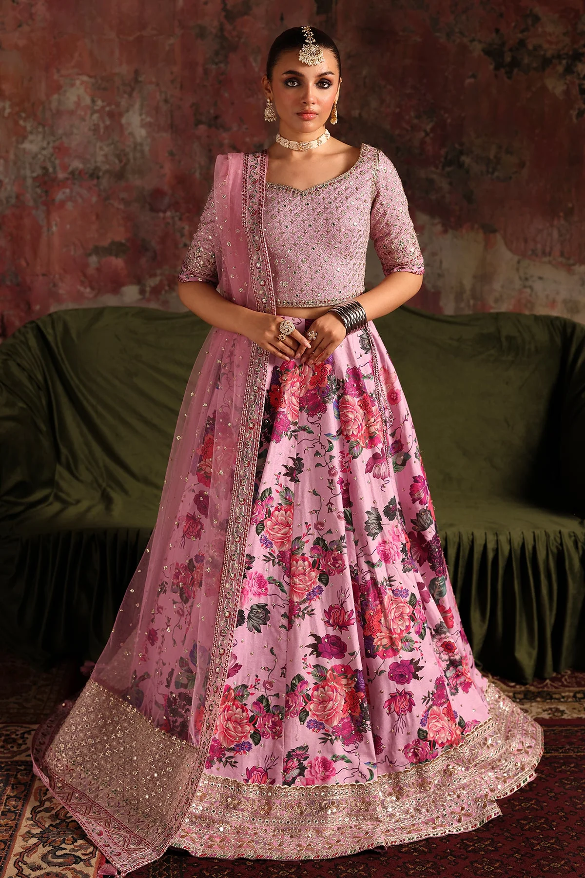 Raw Silk Stitched 3 Piece CMA-5-03
