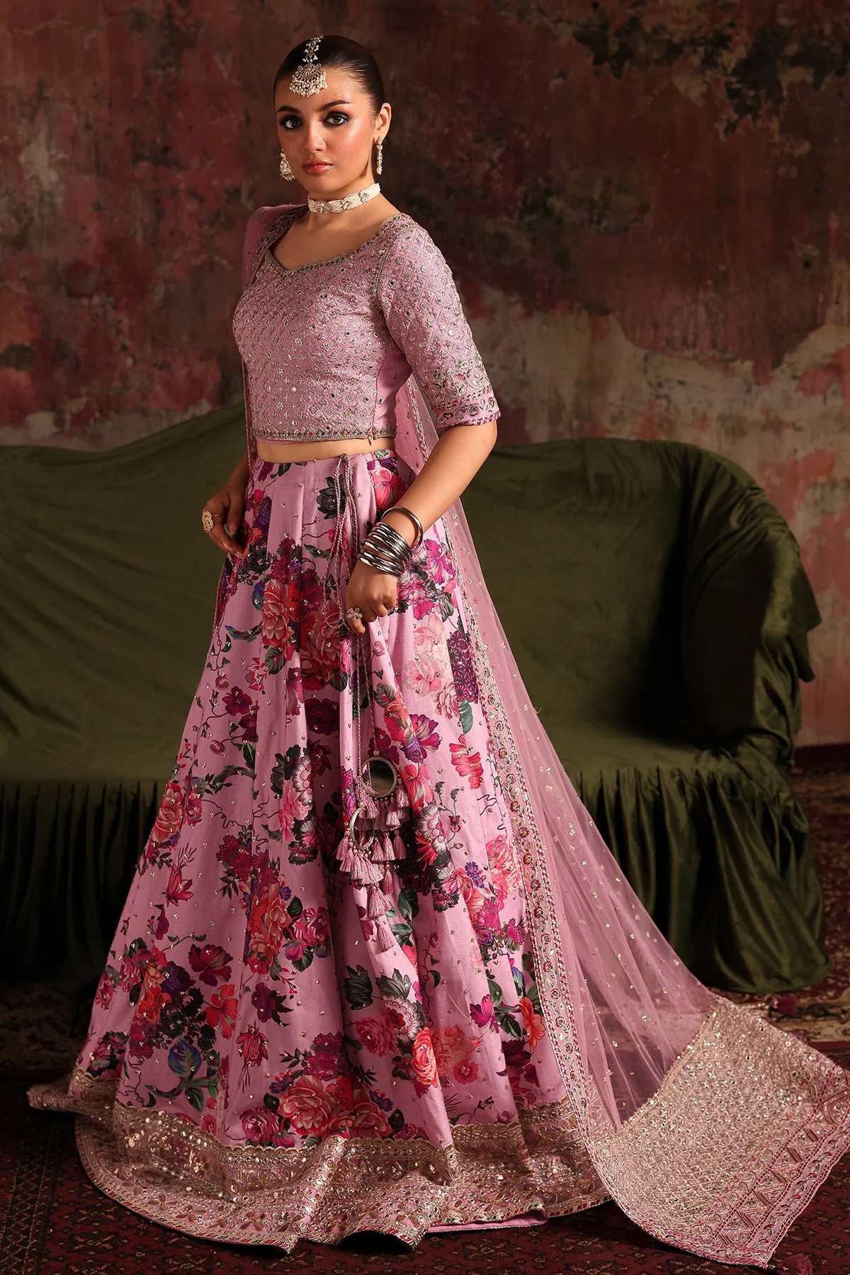Raw Silk Stitched 3 Piece CMA-5-03 - Image 2