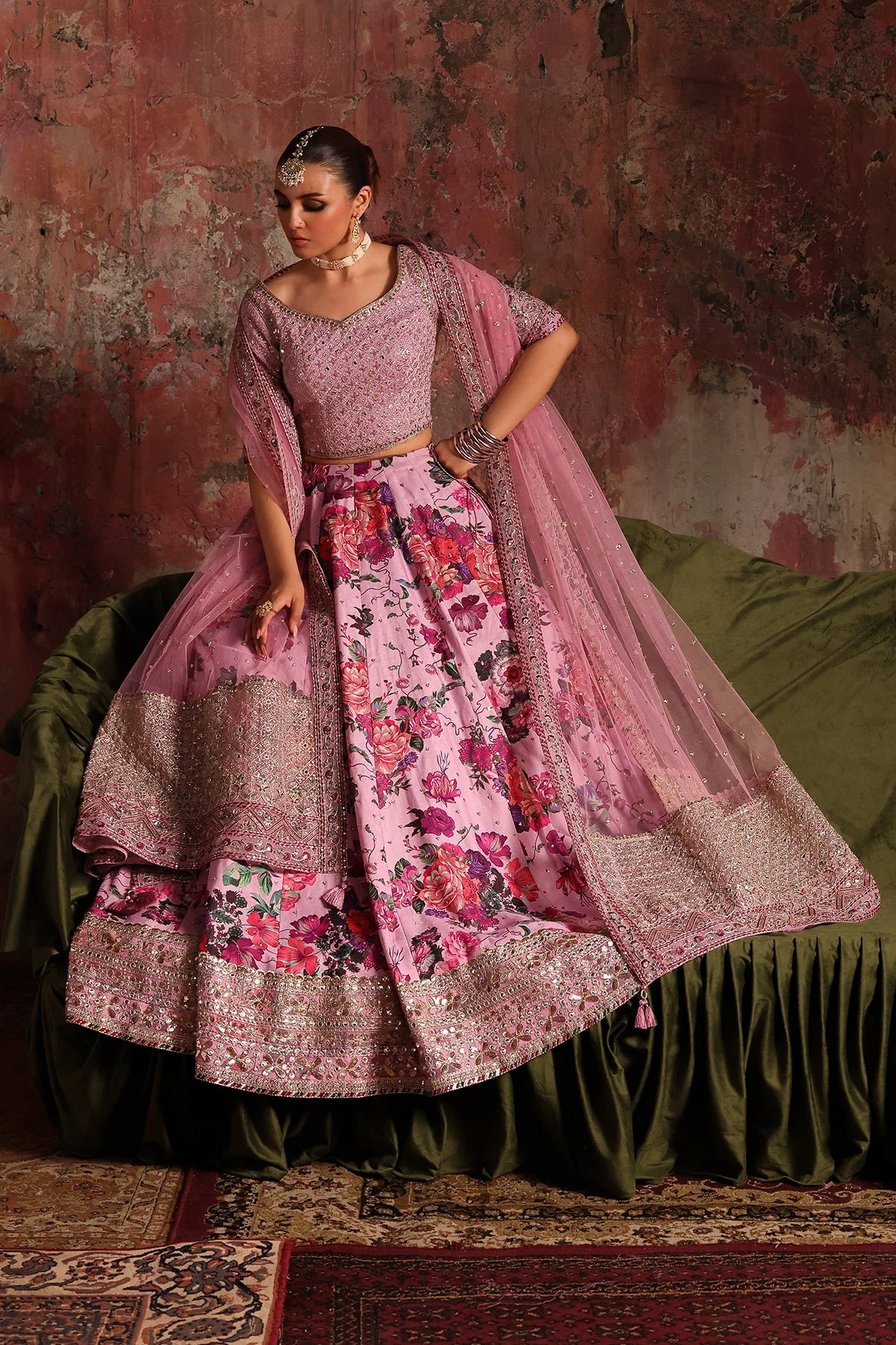 Raw Silk Stitched 3 Piece CMA-5-03 - Image 4