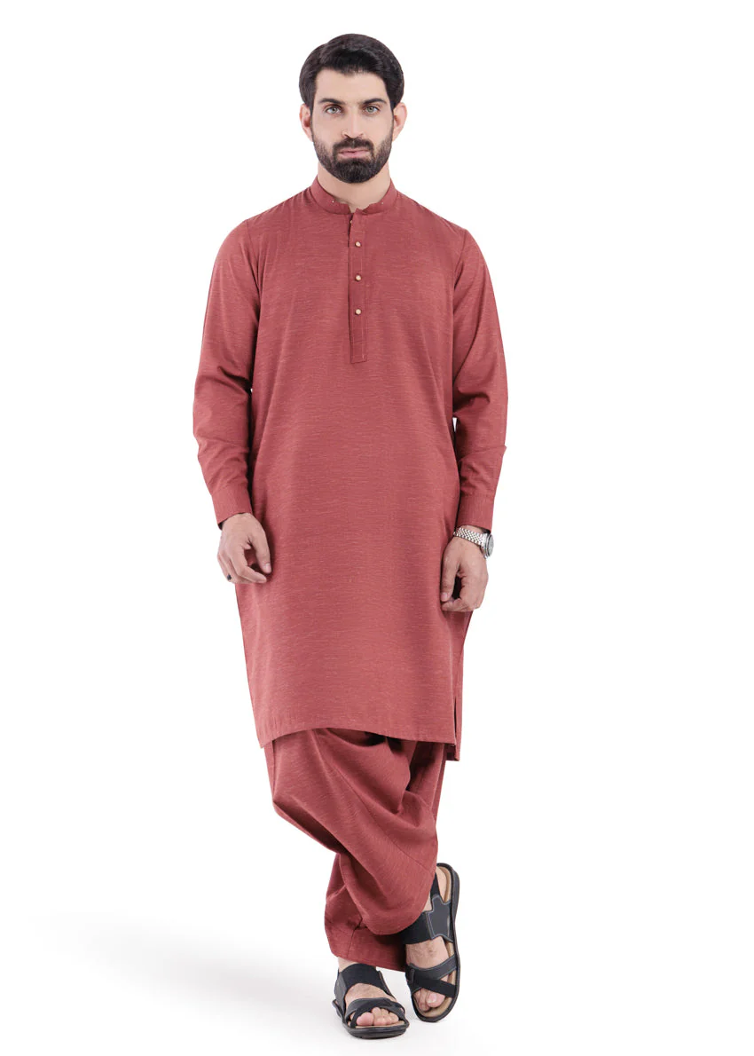 Rust-Blended-Shalwar Suit - (MP2PBBW25BM11D9) JM(6) YB-19