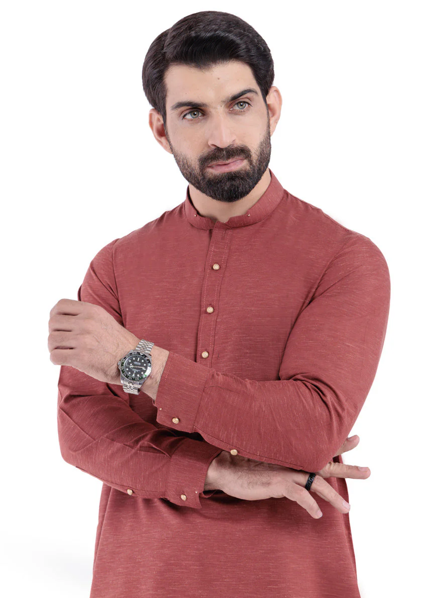 Rust-Blended-Shalwar Suit - (MP2PBBW25BM11D9) JM(6) YB-19 - Image 6