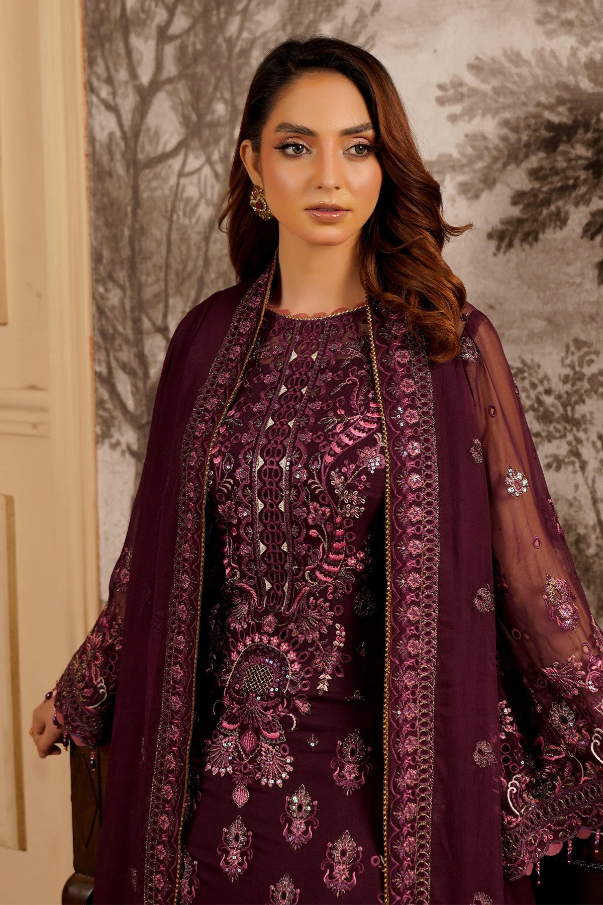 Salai Stitched Chiffon 3 Piece A-1106 J(31) - Image 3