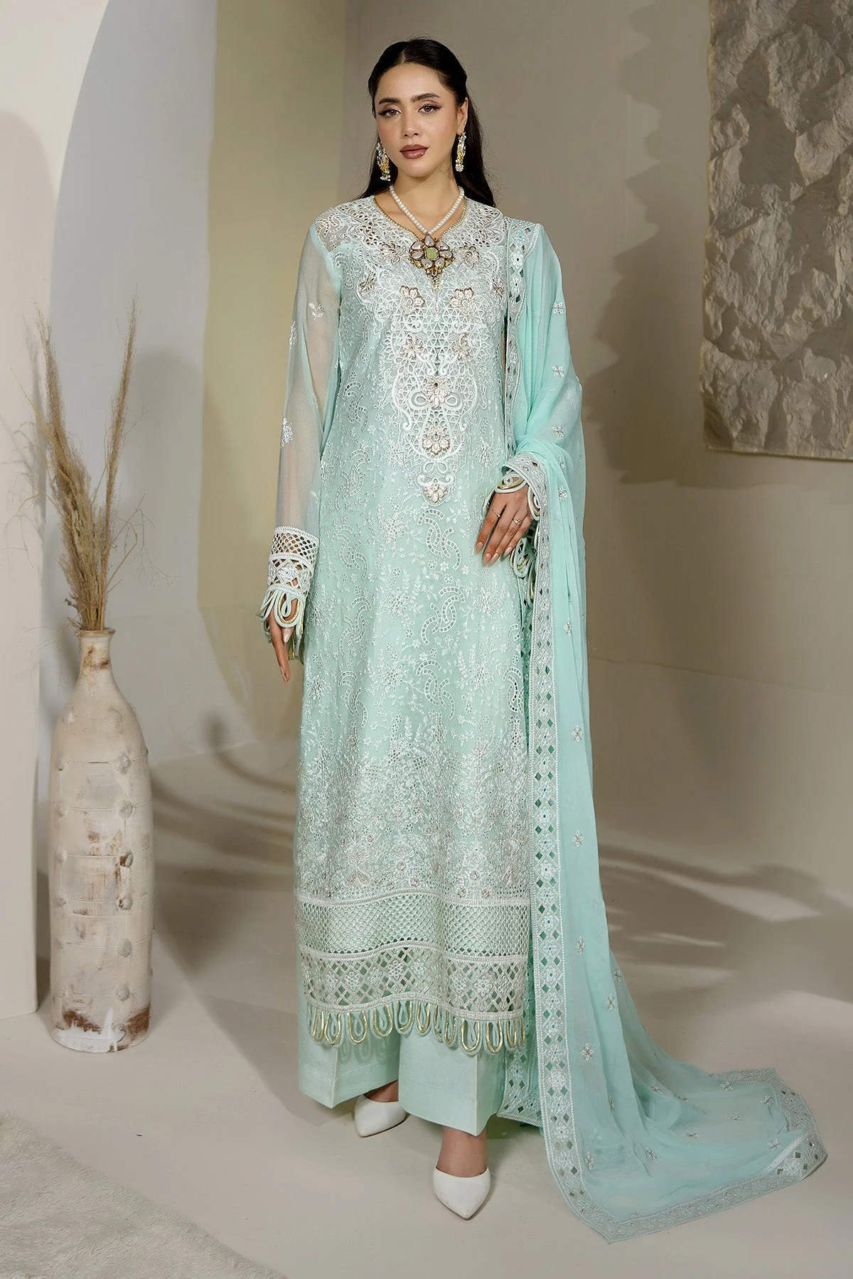Salai Stitched Chiffon 3 Piece A-12002 J(144)