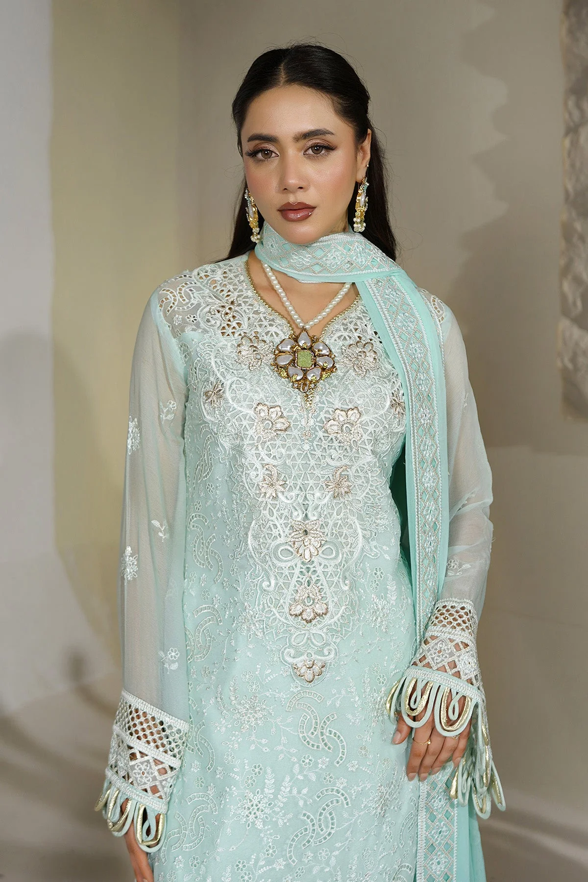 Salai Stitched Chiffon 3 Piece A-12002 J(144) - Image 4