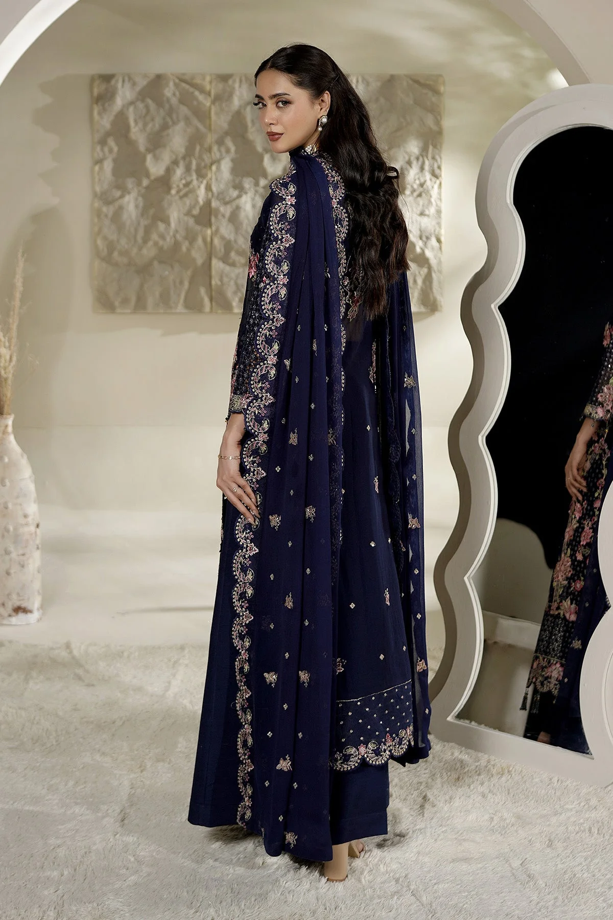 Salai Stitched Chiffon 3 Piece A-12007 J(150) - Image 2