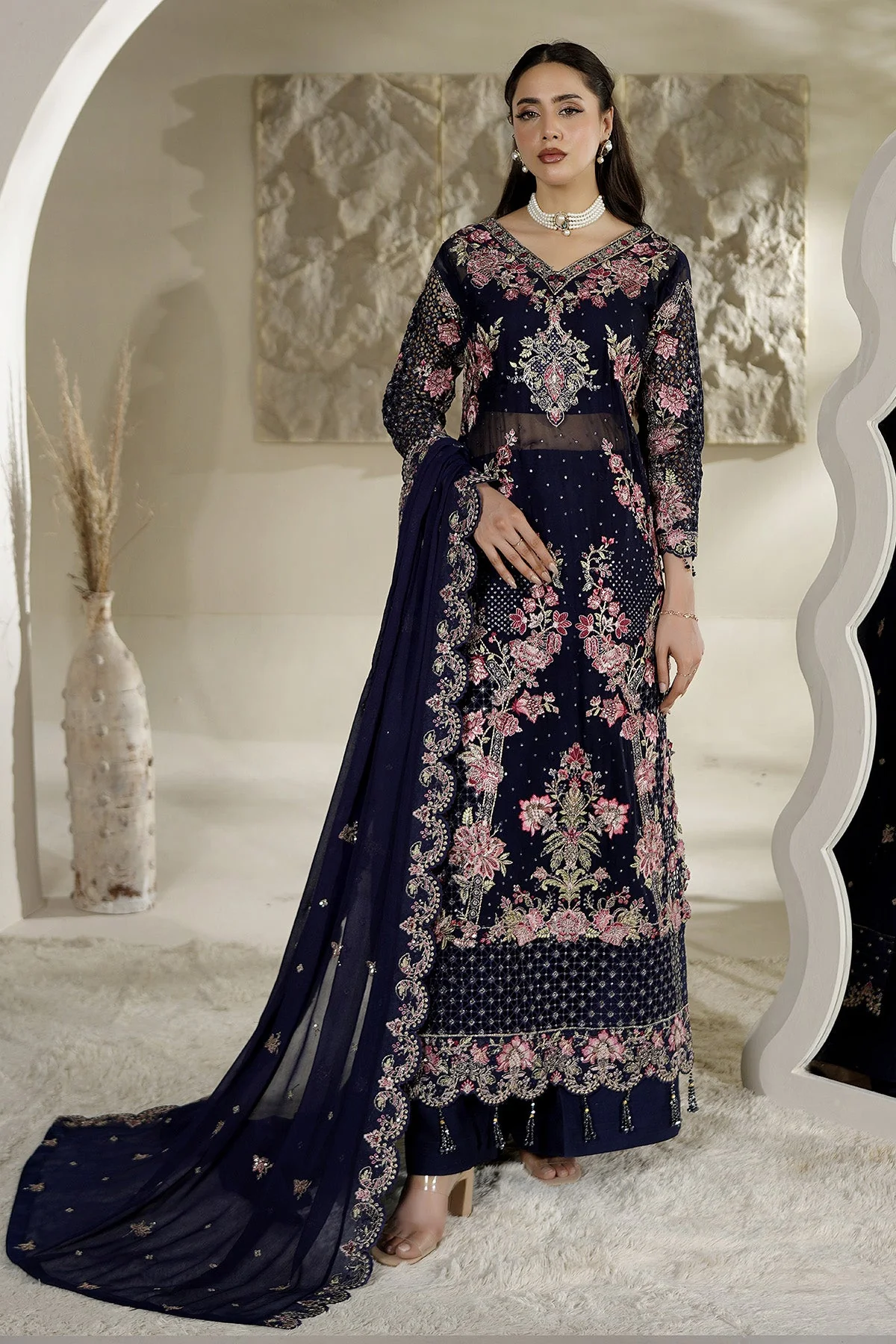 Salai Stitched Chiffon 3 Piece A-12007 J(150) - Image 6