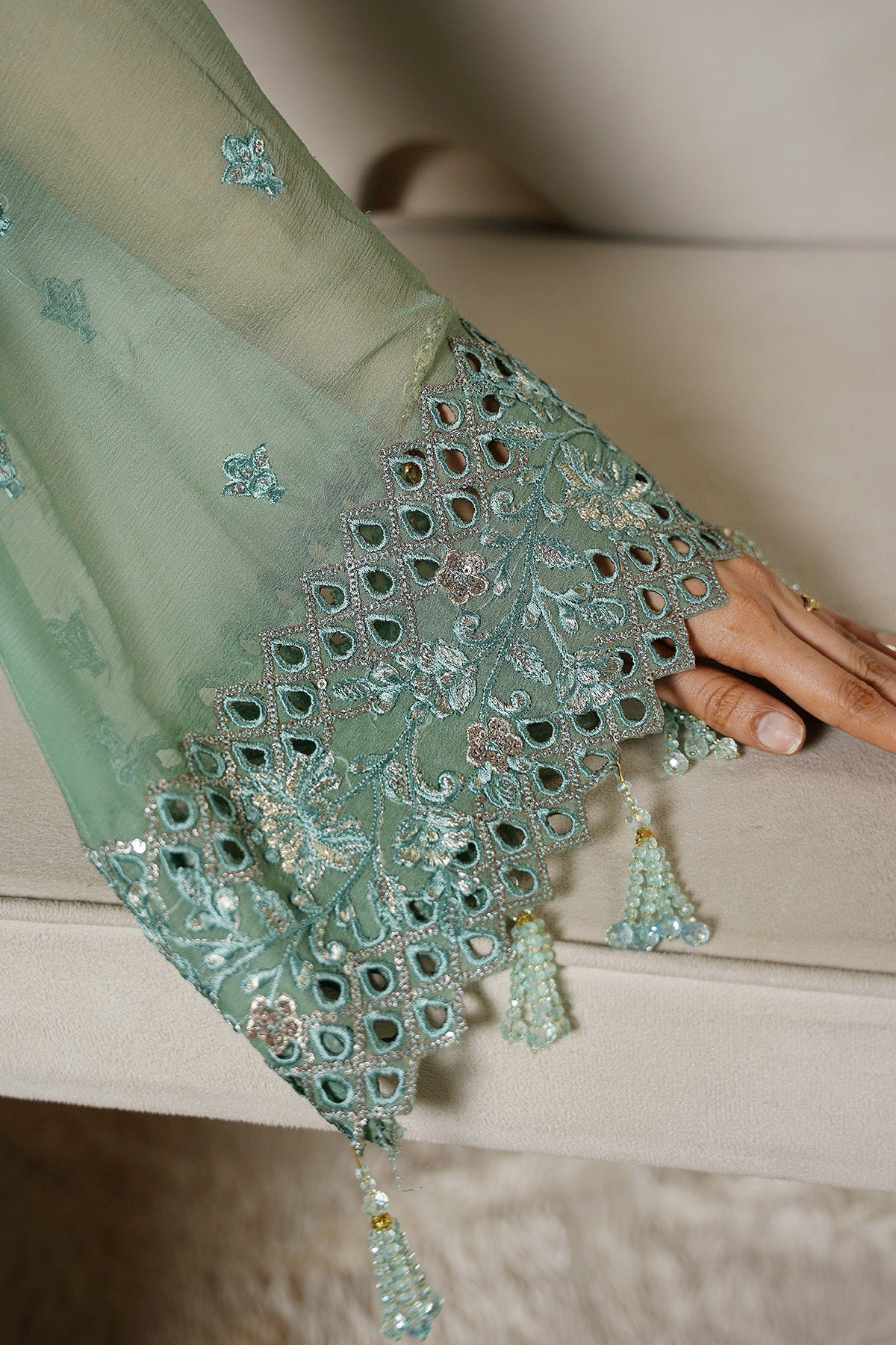 Salai Stitched Chiffon 3 Piece A-12008 J(136&135) - Image 6