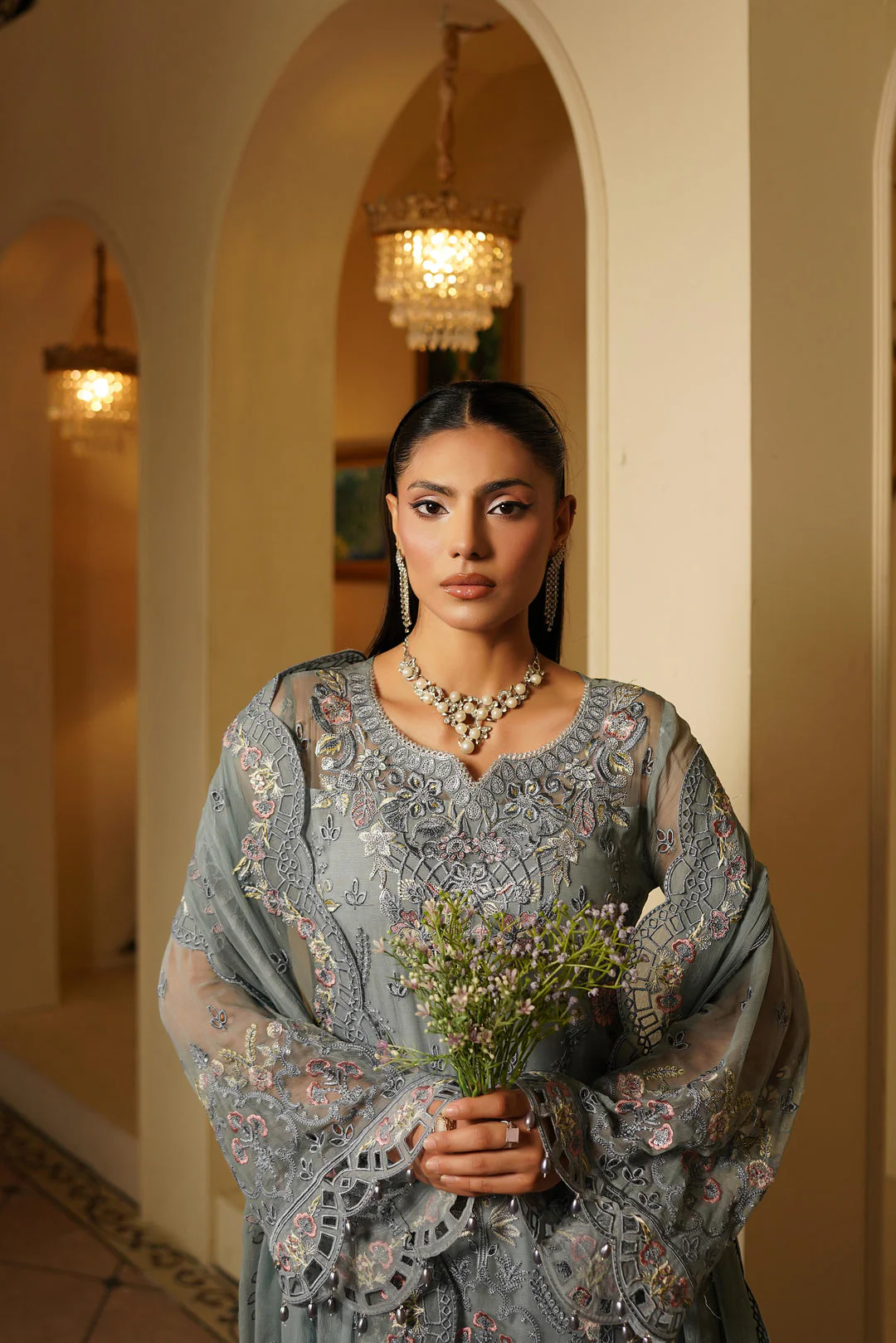 Salai Stitched Chiffon 3 Piece A-9003 J(31) - Image 4