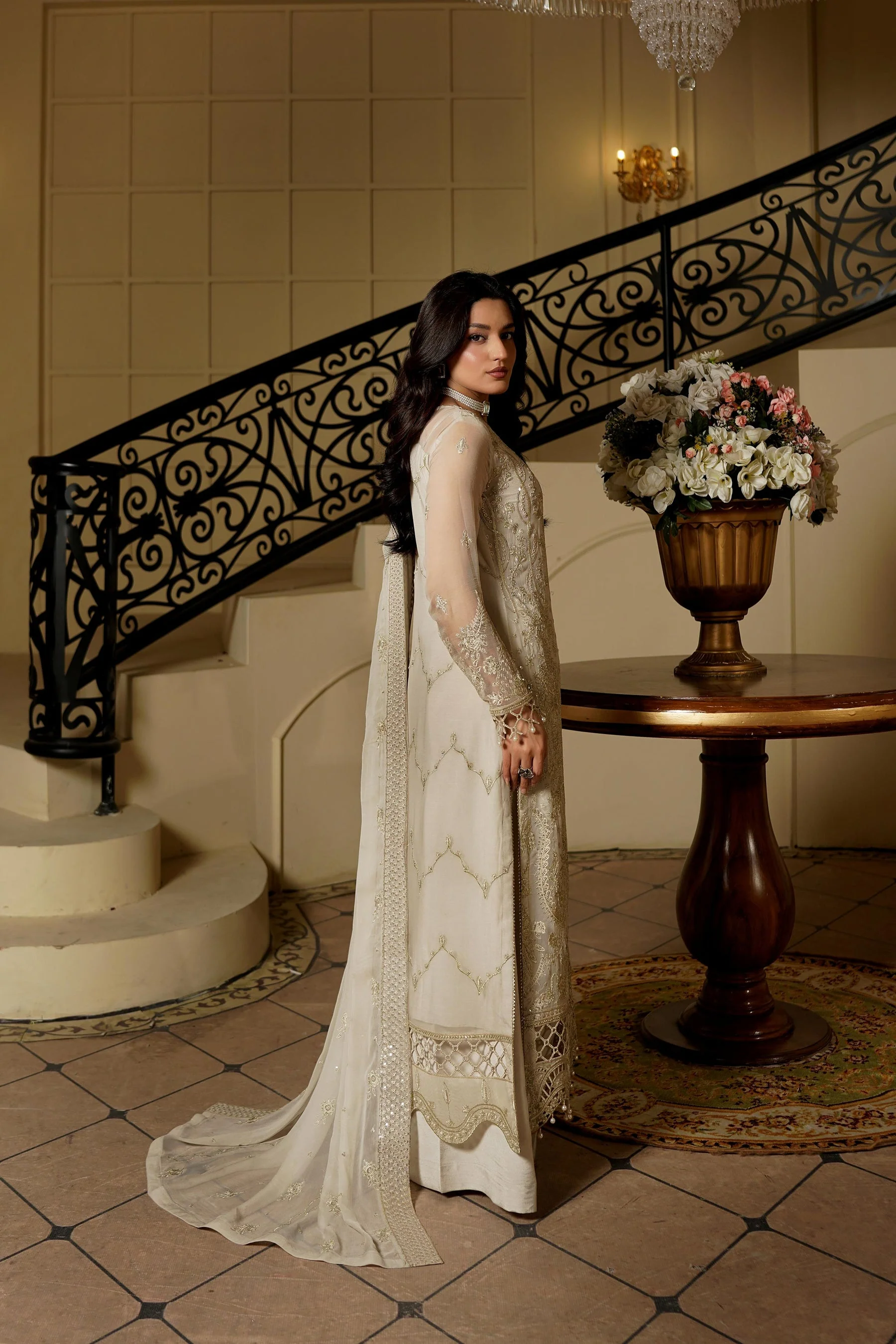 Salai Stitched Chiffon 3 Piece A-9007 J(83) - Image 3