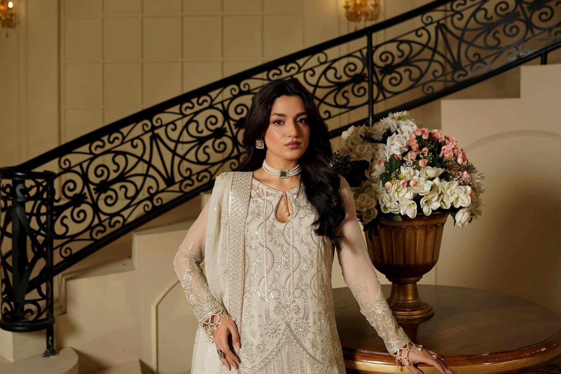 Salai Stitched Chiffon 3 Piece A-9007 J(83) - Image 5