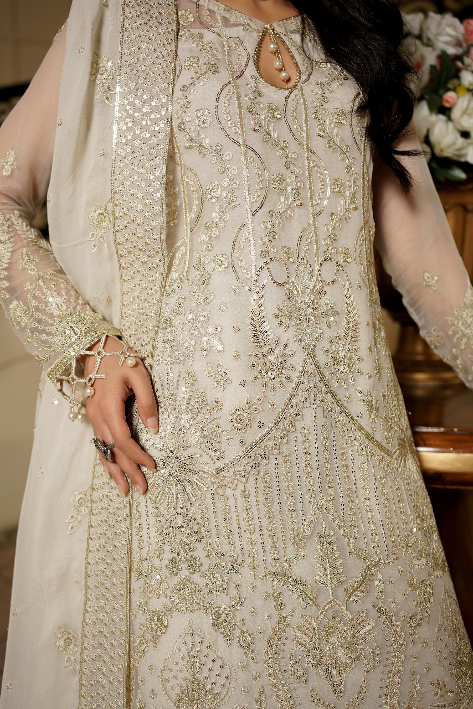 Salai Stitched Chiffon 3 Piece A-9007 J(83) - Image 6