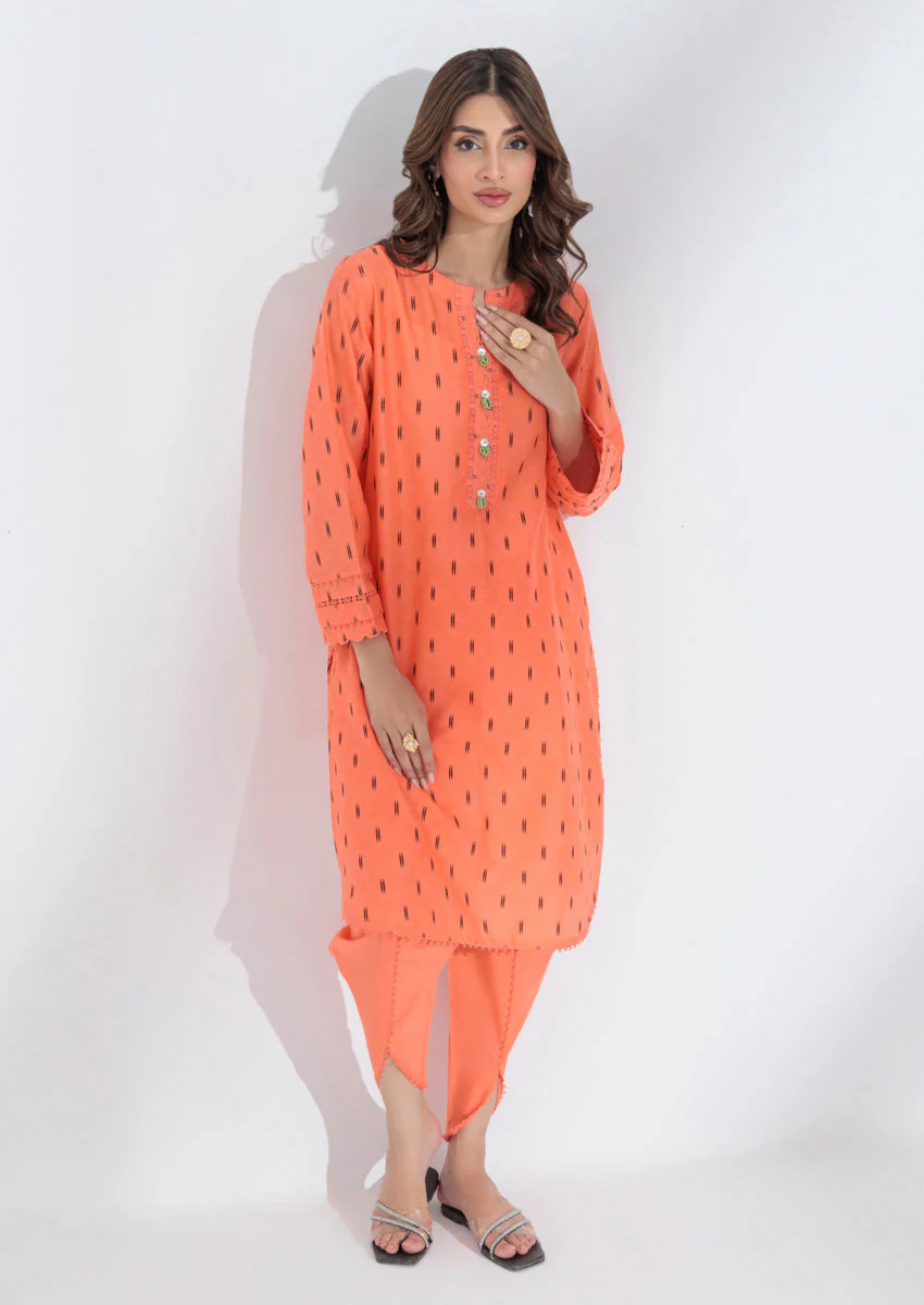 Salmon-Jacquard-2 Piece (WPS25SL2P023) J(114) - Image 5