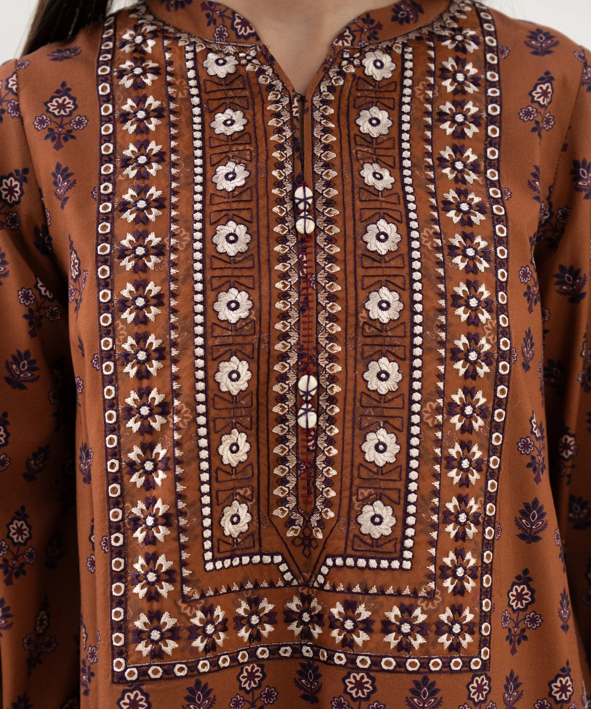 Sapphire Stitched 3 Piece Arabic Lawn 3PEDYS26V068 (Y-108) J(7) - Image 5