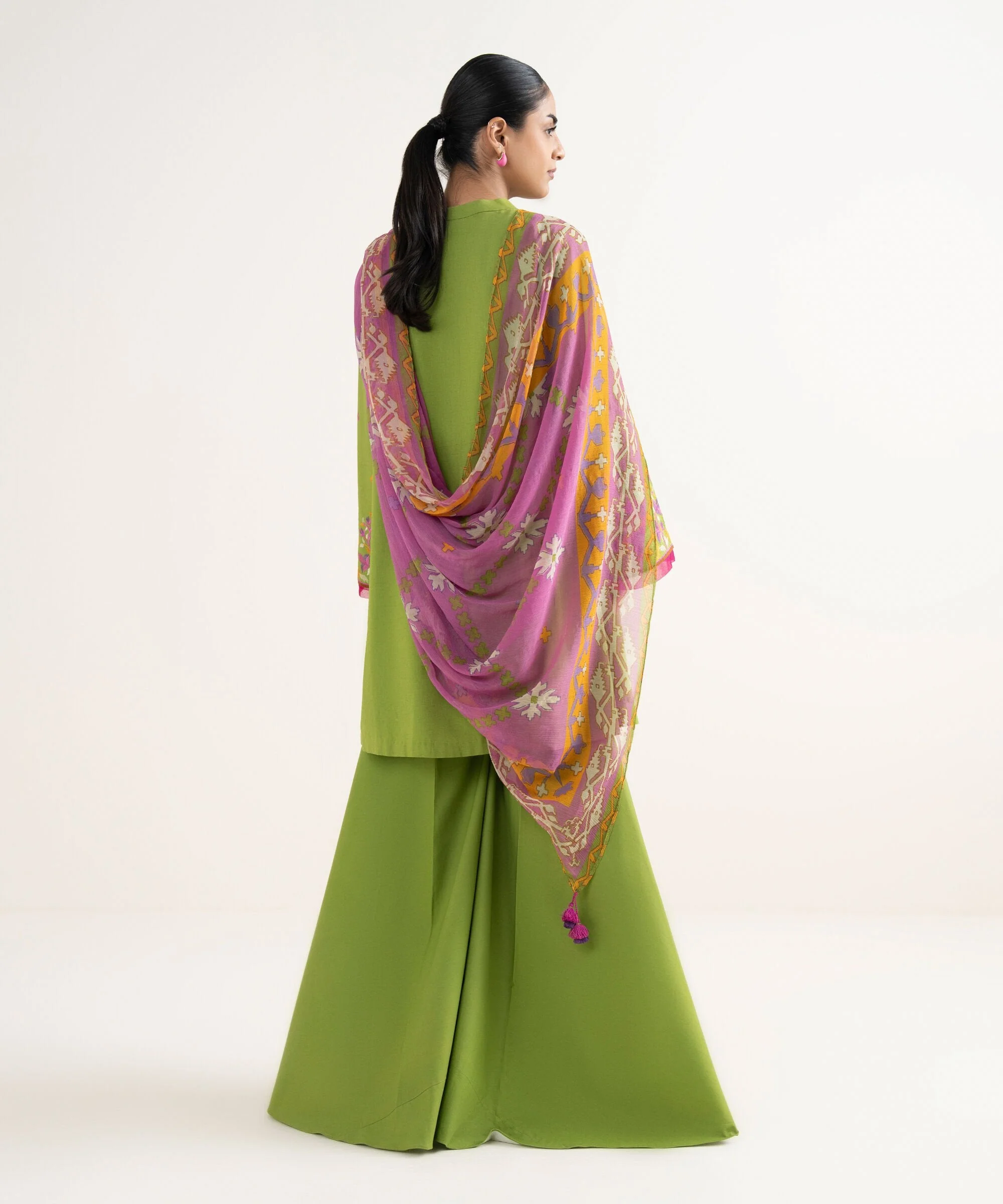 Sapphire Stitched 3 Piece Cotton Viscose 3PEDYS26V058 J(3) Y(184) - Image 3