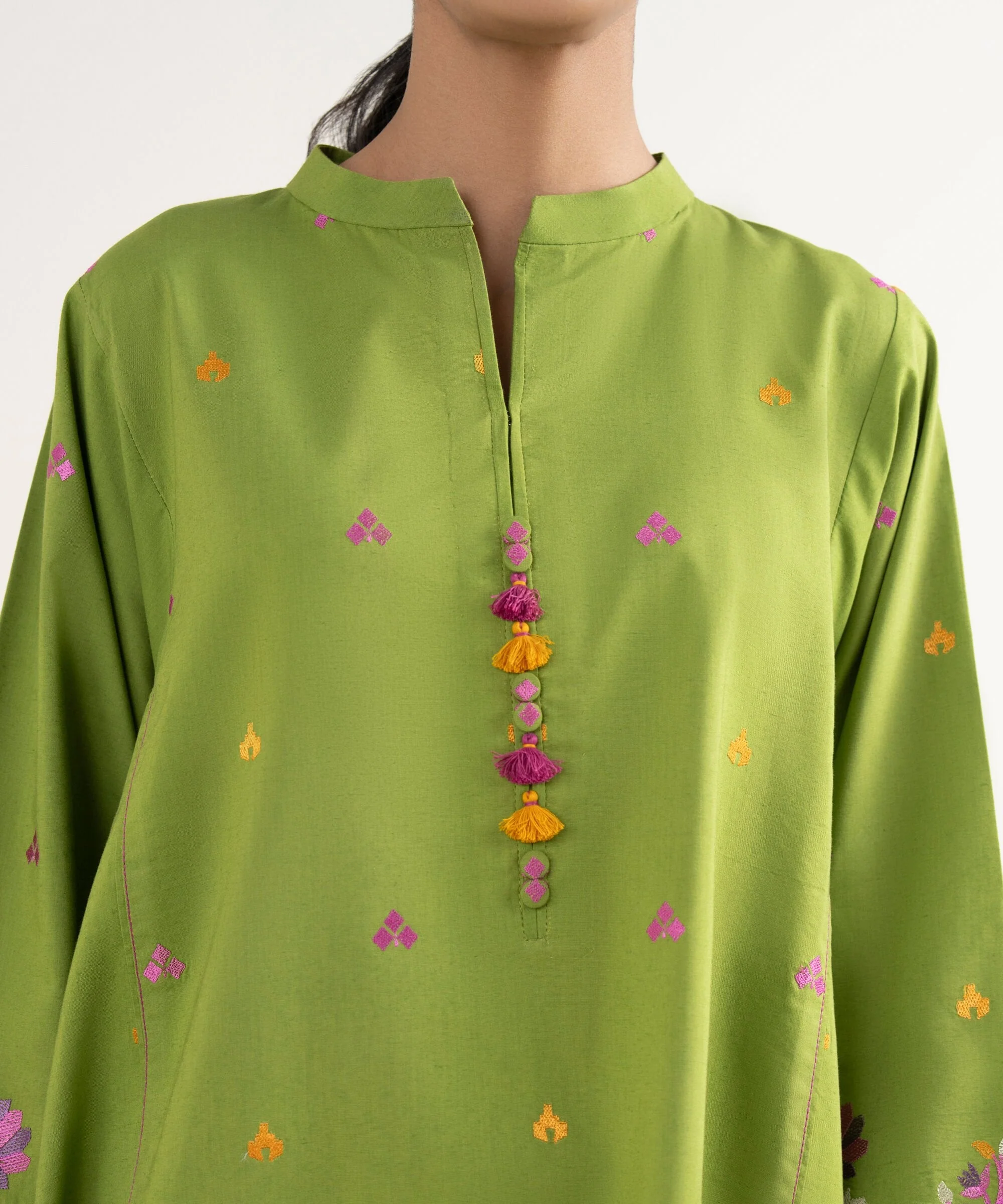 Sapphire Stitched 3 Piece Cotton Viscose 3PEDYS26V058 J(3) Y(184) - Image 4