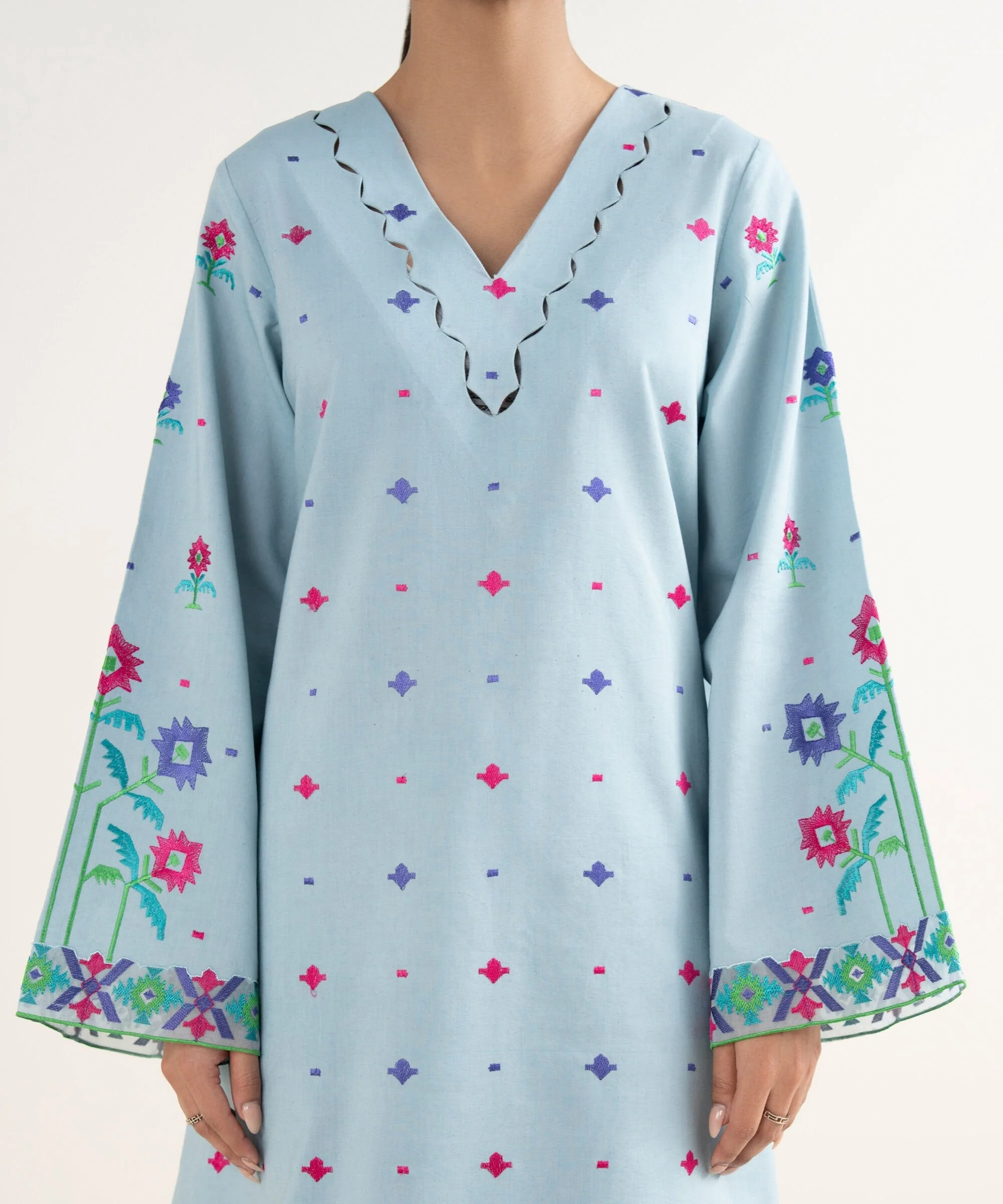 Sapphire Stitched 3 Piece Cotton Viscose 3PEDYS26V060 (Y-177 179) J(12) - Image 5