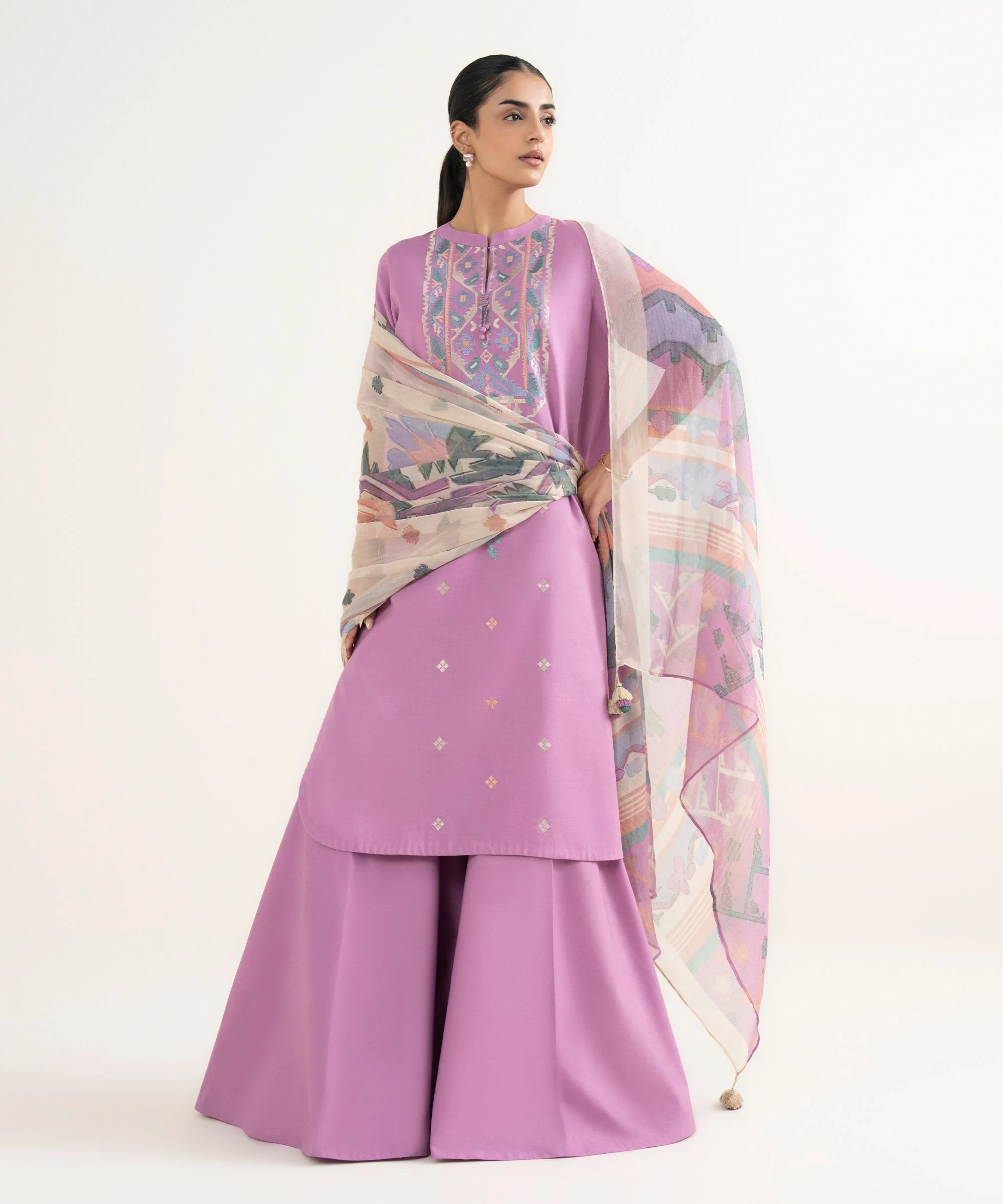 Sapphire Stitched 3 Piece Cotton Viscose PEDYS26V057B (Y-89 183) J(ext4)