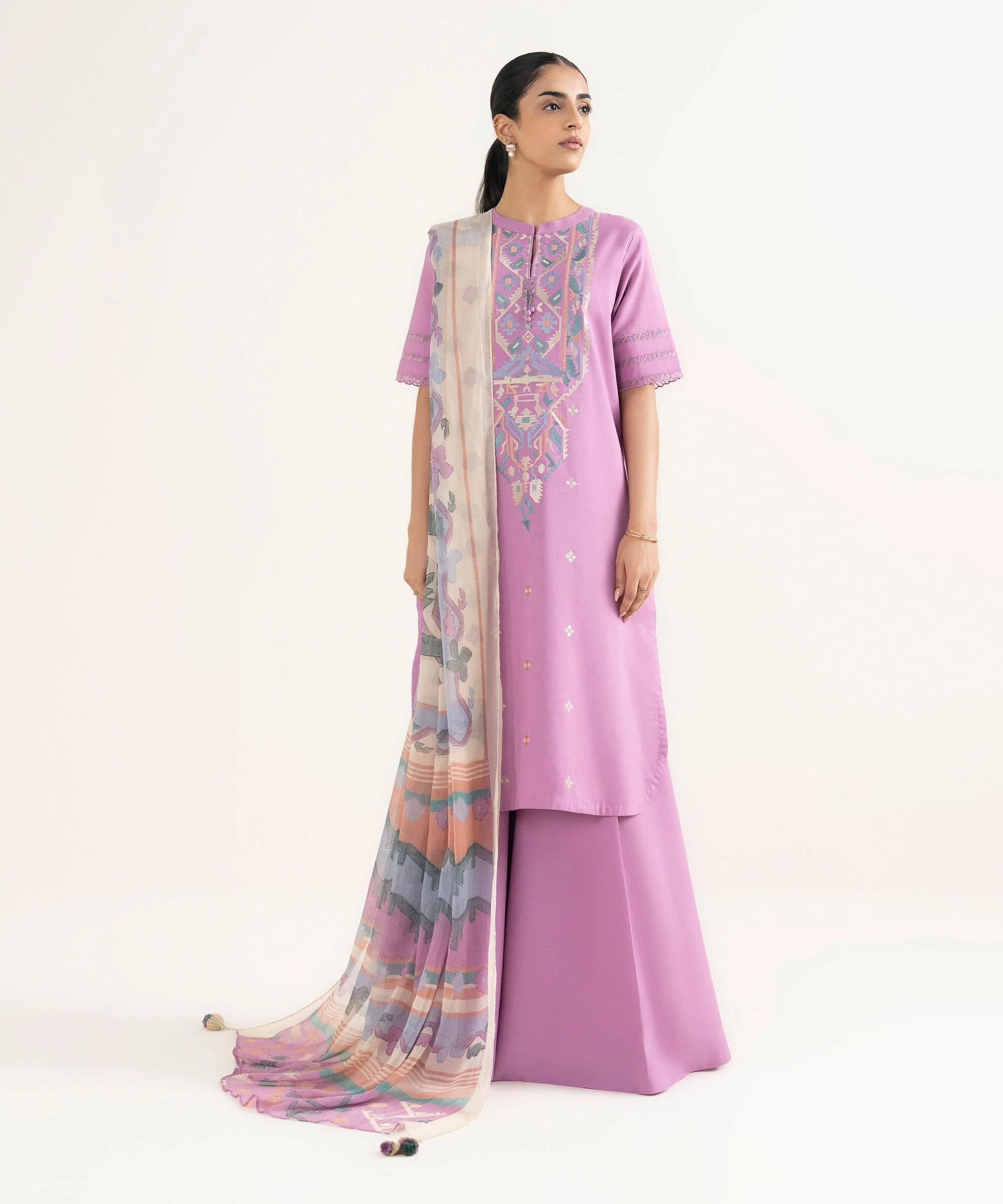 Sapphire Stitched 3 Piece Cotton Viscose PEDYS26V057B (Y-89 183) J(ext4) - Image 4