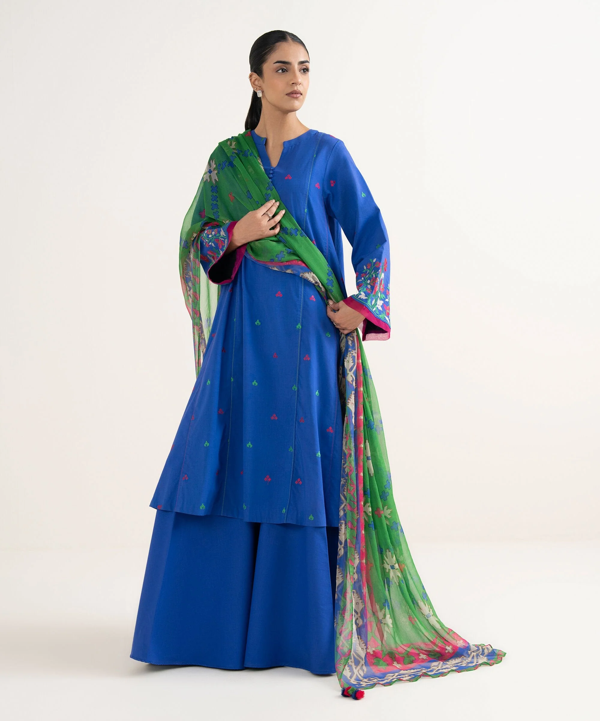 Sapphire Stitched 3 Piece Cotton Viscose PEDYS26V058B (Y-176 177) J(ext1)