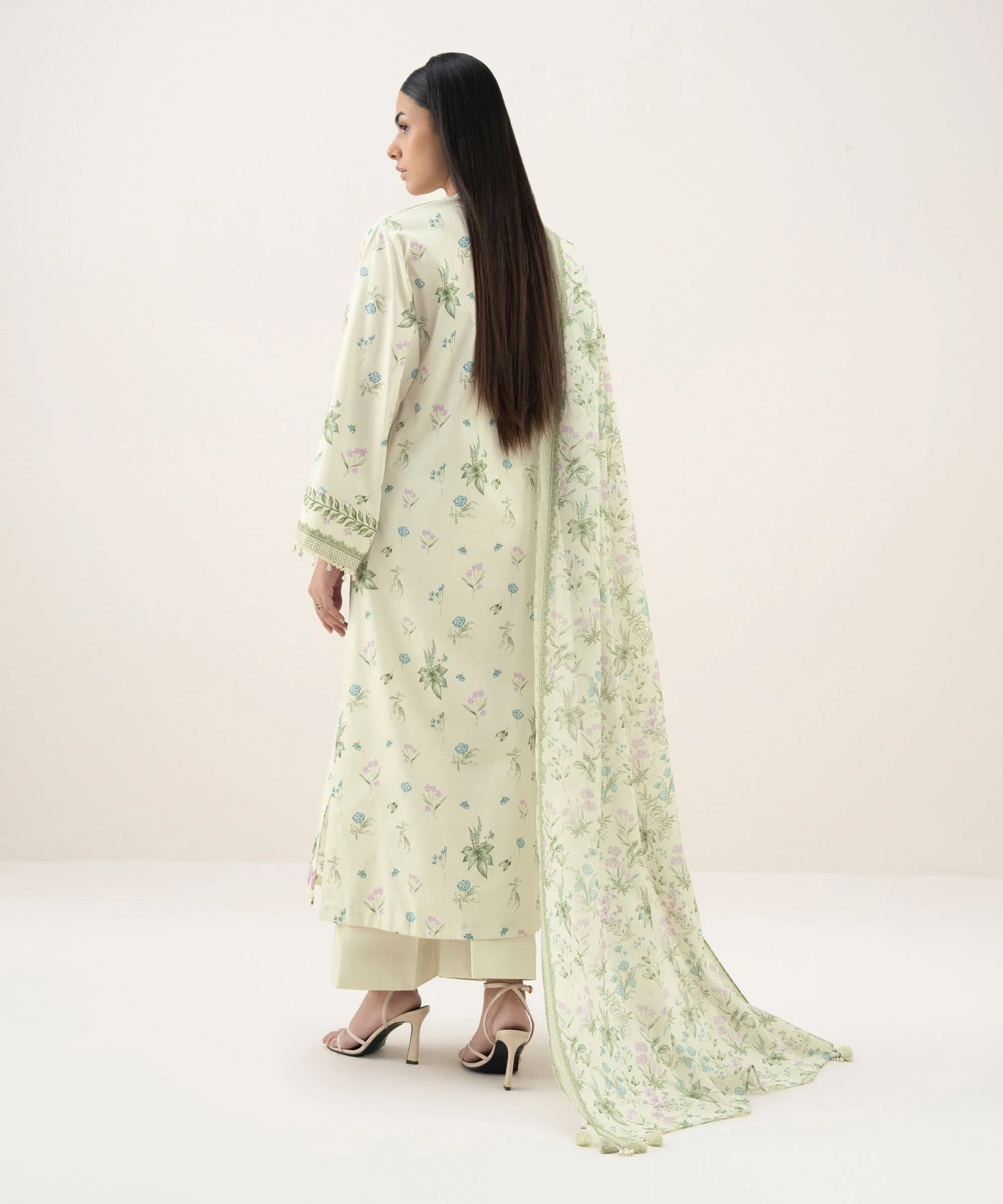Sapphire Stitched 3 Piece Lawn PEDYS26V084B - Image 4