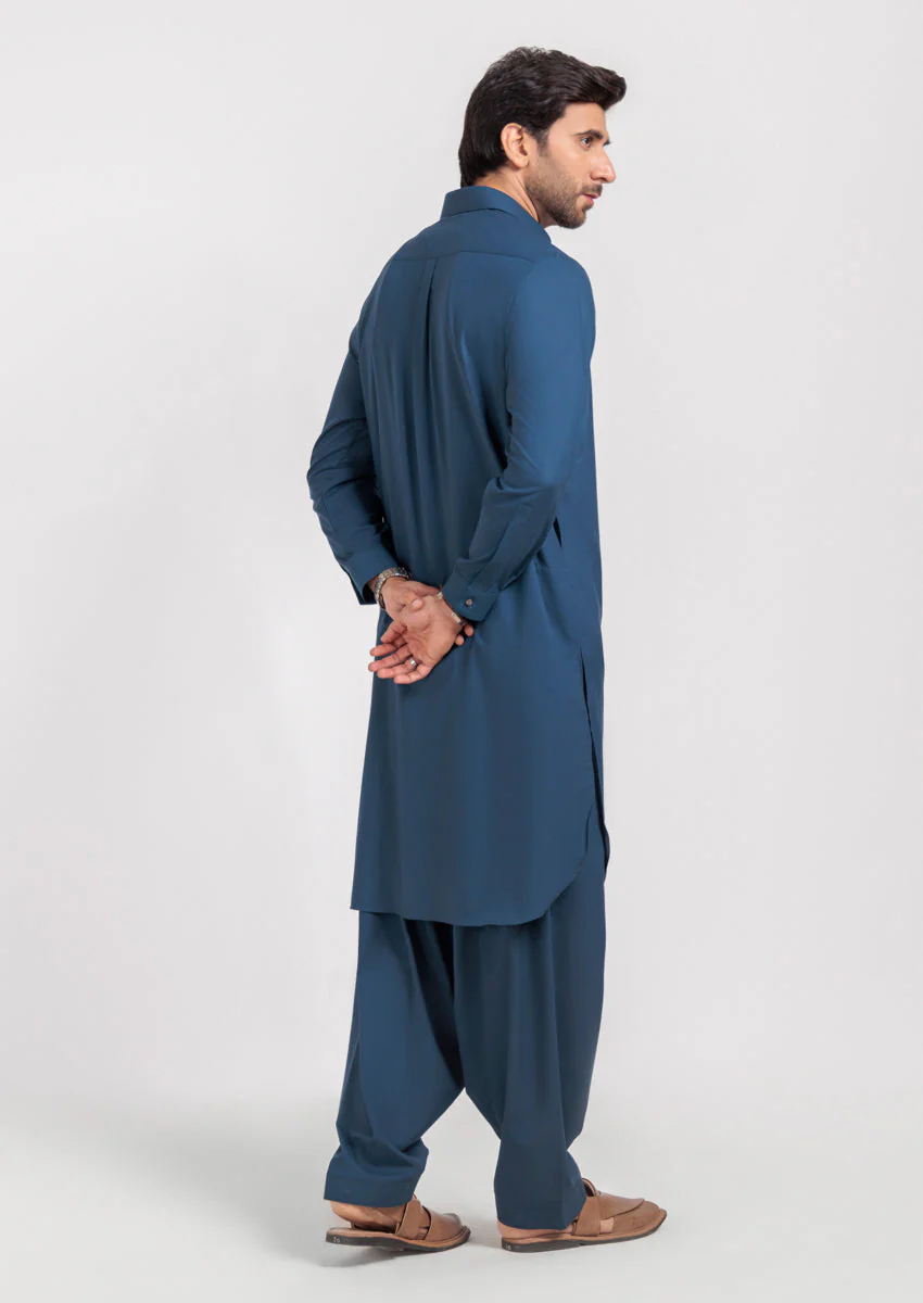 Teal-Blended-Shalwar Suit - (M25SSS2016) Y-F-12 - Image 2