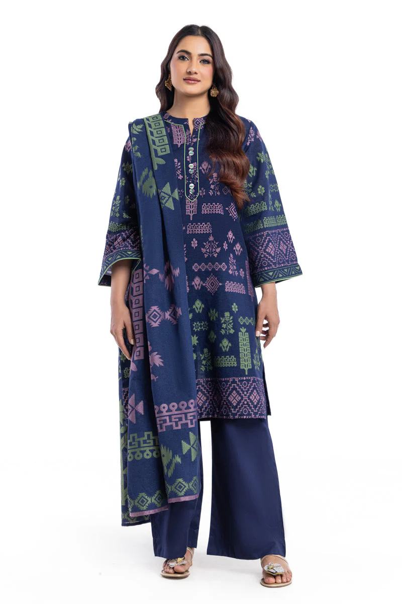 Teal-Jacquard-3 Piece (WP3PSBW25B9O54) J(FW1) (Y-110) - Image 2