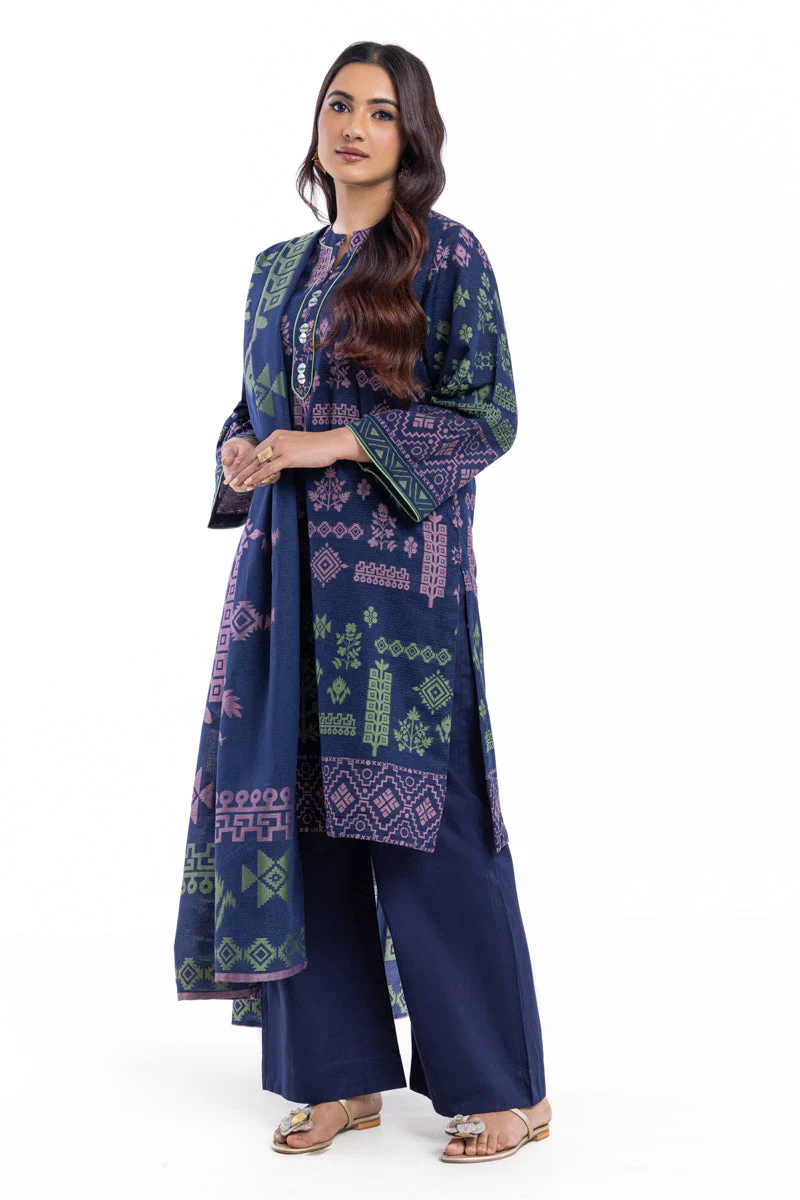 Teal-Jacquard-3 Piece (WP3PSBW25B9O54) J(FW1) (Y-110) - Image 4