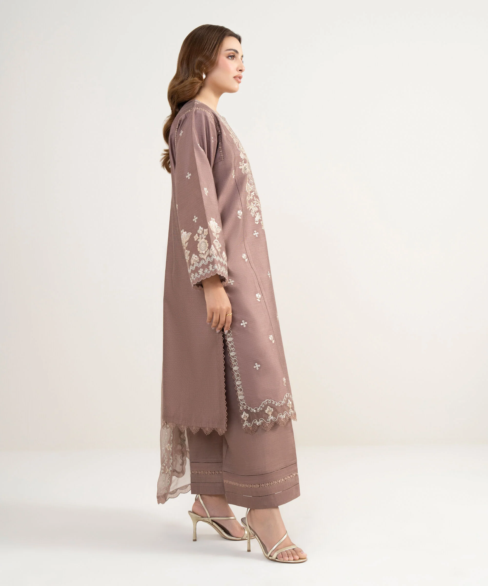 Sapphire Stitched Cotton Net 3 Piece U3FE-LXS26V3-6 JM(59 &58) Y(195) - Image 3