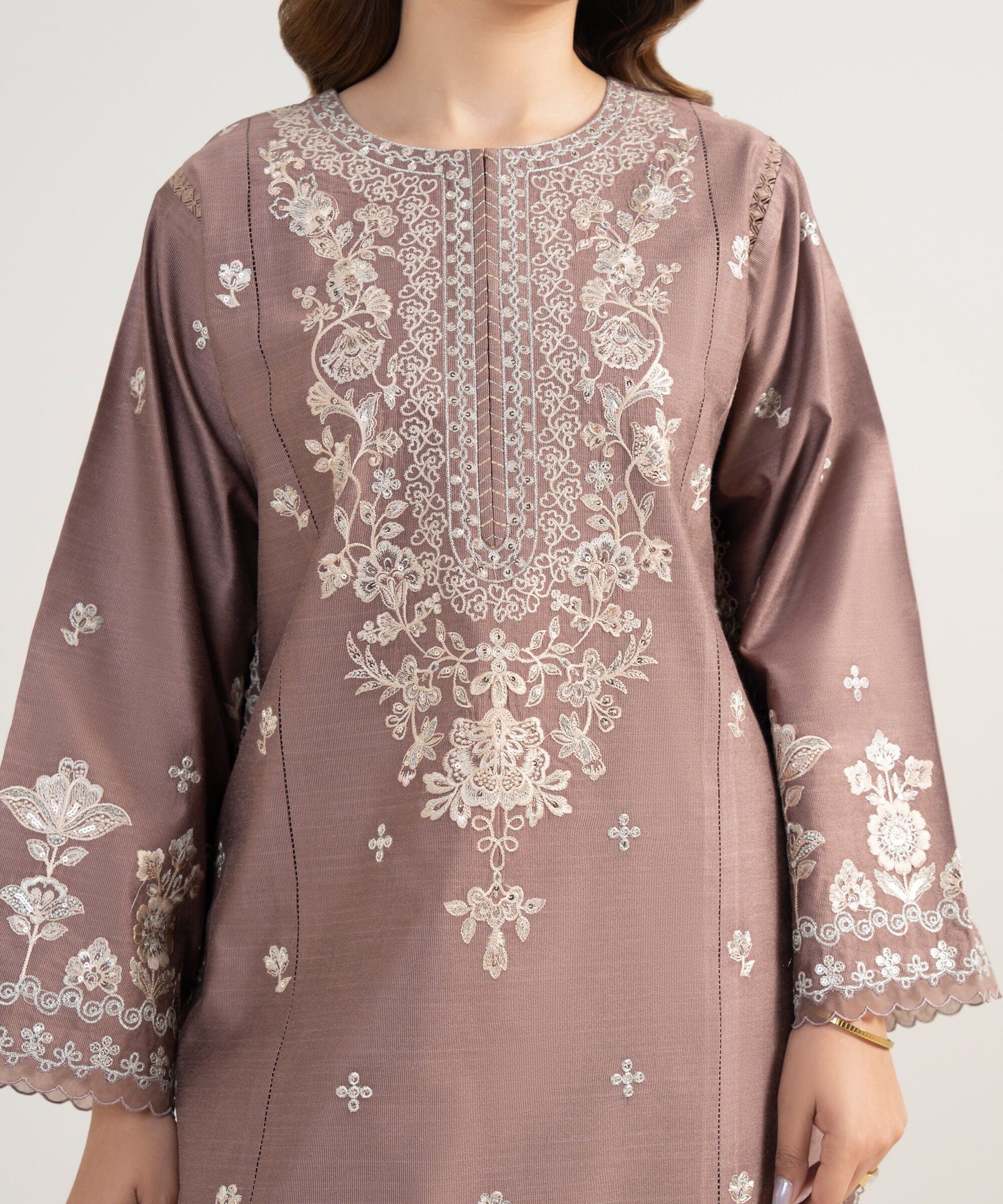 Sapphire Stitched Cotton Net 3 Piece U3FE-LXS26V3-6 JM(59 &58) Y(195) - Image 5