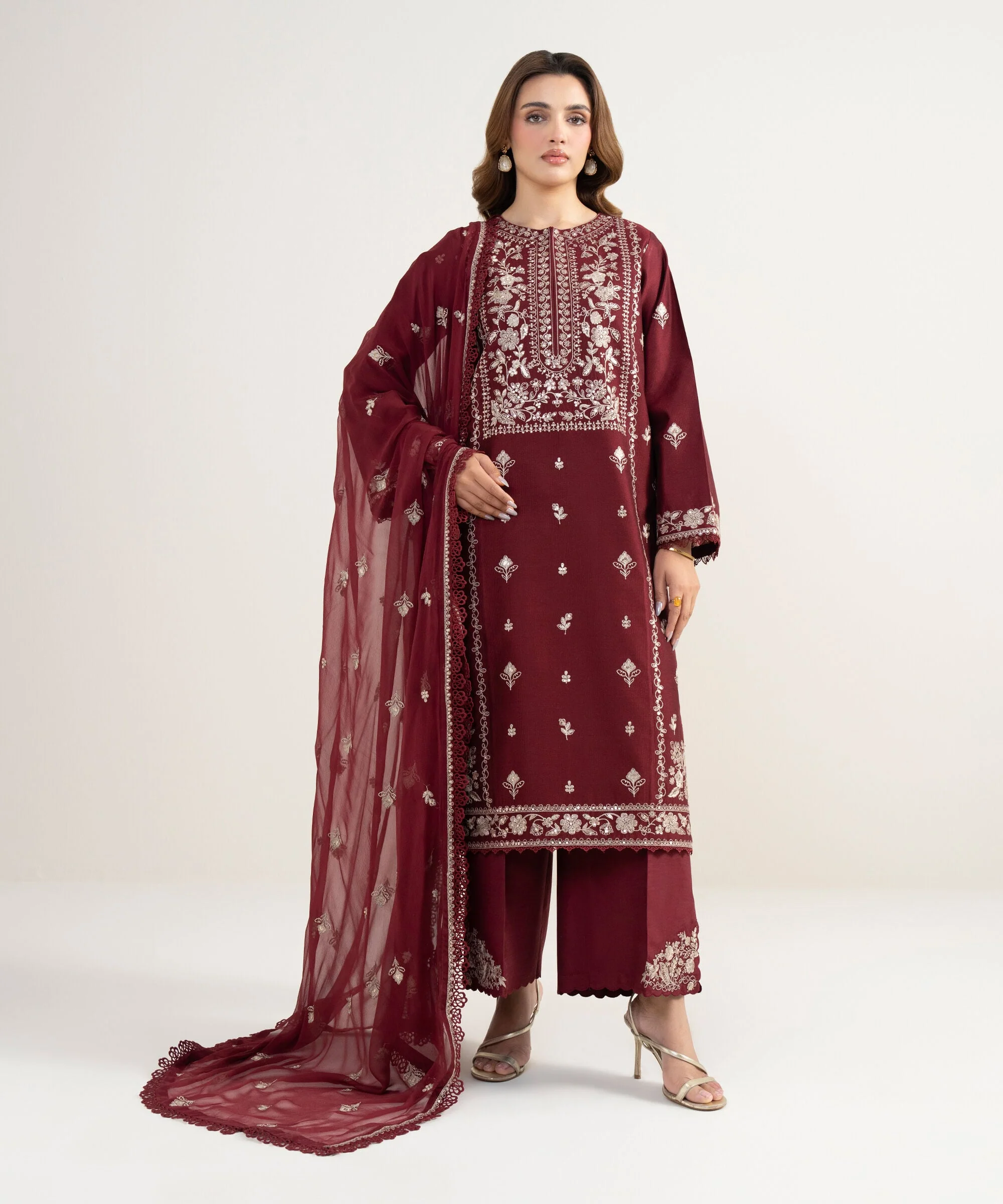 Sapphire Stitched Cotton Net 3 Piece U3FE-LXS26V3-8 J(111) NY 103 - Image 2
