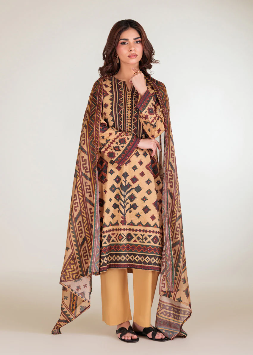 Brown-Self-Jacquard-3 Piece (WP3PPBW25B10N40) J(137&138) NY 98 - Image 5