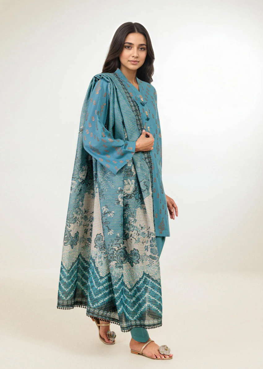 Blue-Jacquard-3 Piece (WP3PPBW25B11D18) J(130) NY 108 - Image 3