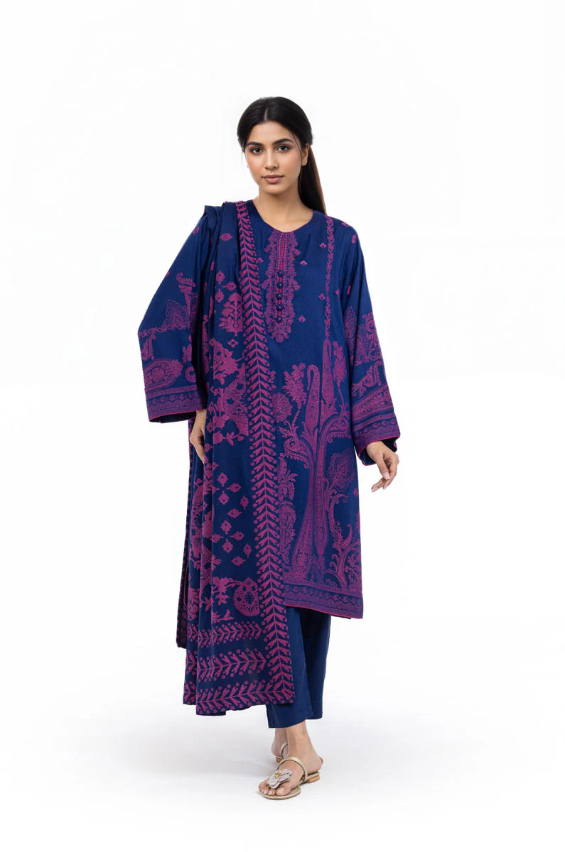 Blue-Jacquard-3 Piece (WP3PSBW25B10N52) J(129) (Y-136) - Image 3