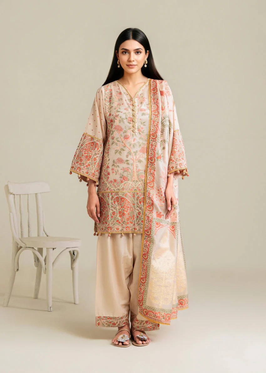 Cream-Jacquard-3 Piece (WP3PSBW25B11D38) J(139) NY 101