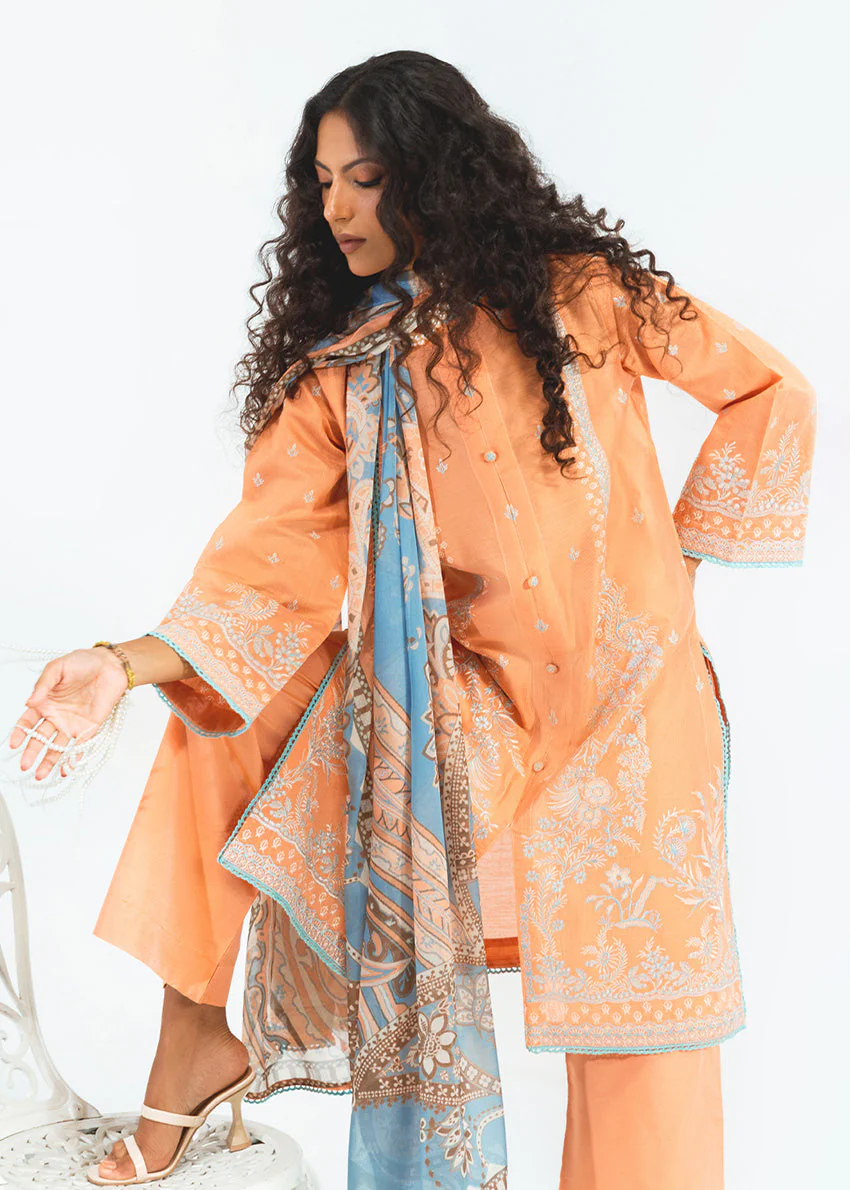 Peach-Cotton-Silk-3 Piece (WP3PSSW25S10N1) JF(51) (Y-137) - Image 2
