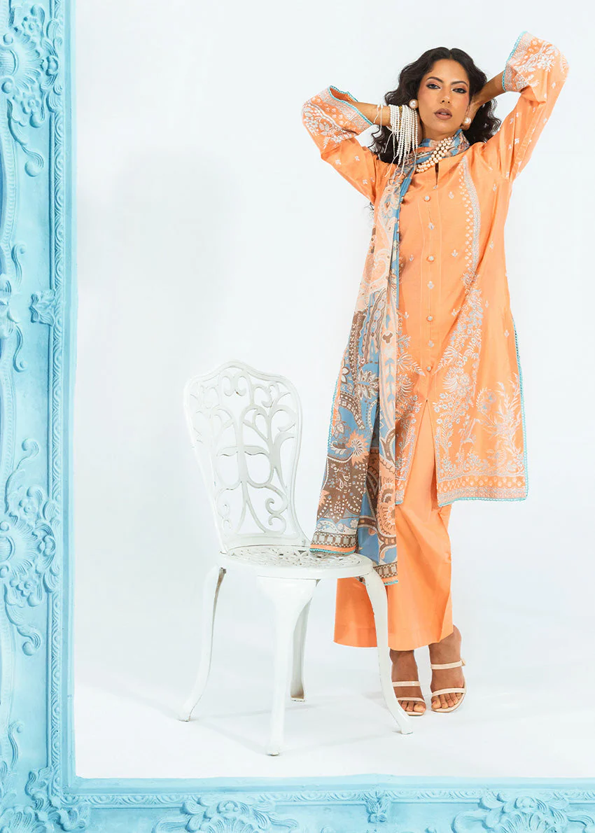 Peach-Cotton-Silk-3 Piece (WP3PSSW25S10N1) JF(51) (Y-137) - Image 3