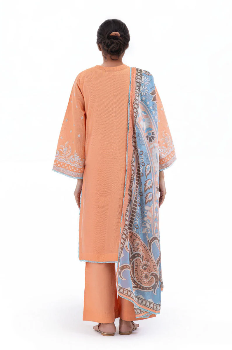 Peach-Cotton-Silk-3 Piece (WP3PSSW25S10N1) JF(51) (Y-137) - Image 5