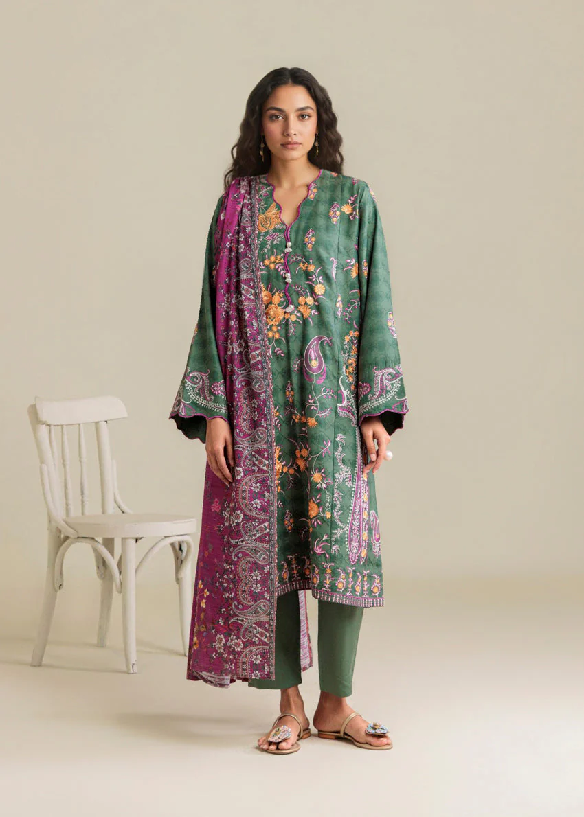 Green-Self-Jacquard-3 Piece (WP3PSSW25S9O13) J(132&133) NY 92 - Image 4